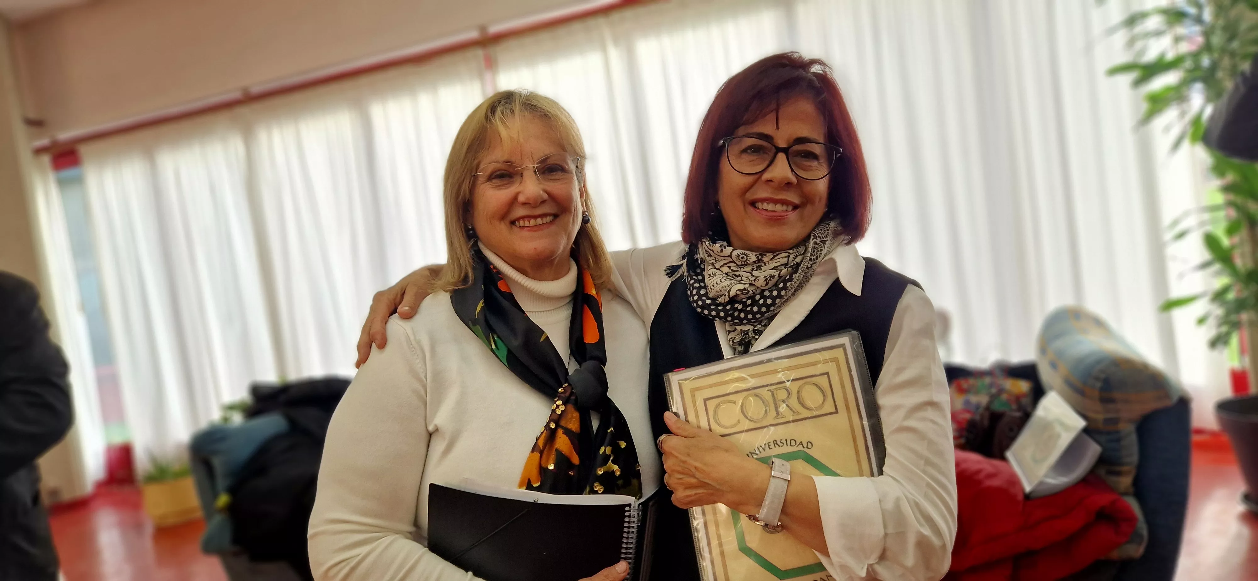 El Coro de la Universidad Ciudadana en la Residencia Ciudad de Huesca. Foto Myriam Martínez