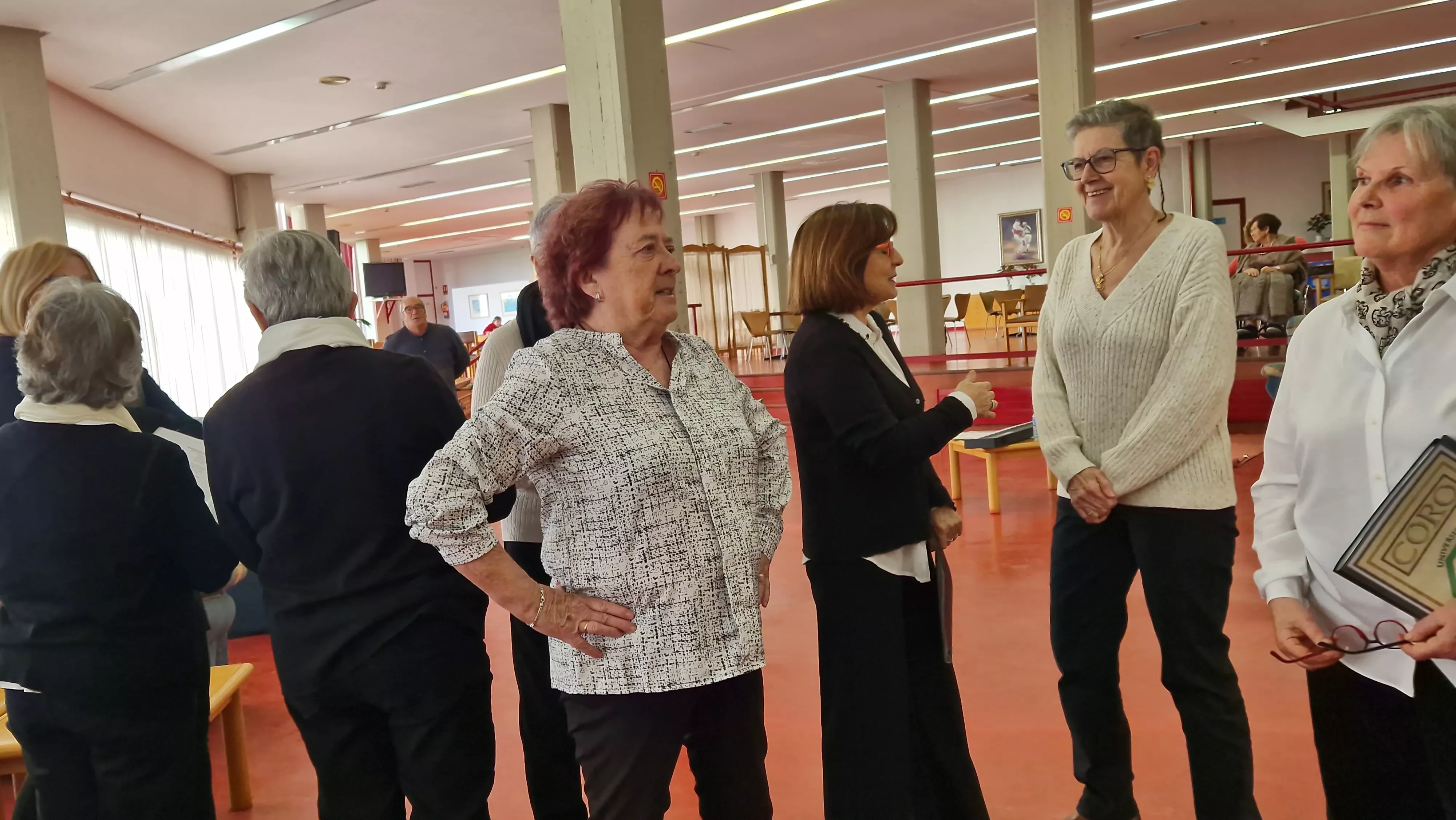 El Coro de la Universidad Ciudadana en la Residencia Ciudad de Huesca. Foto Myriam Martínez