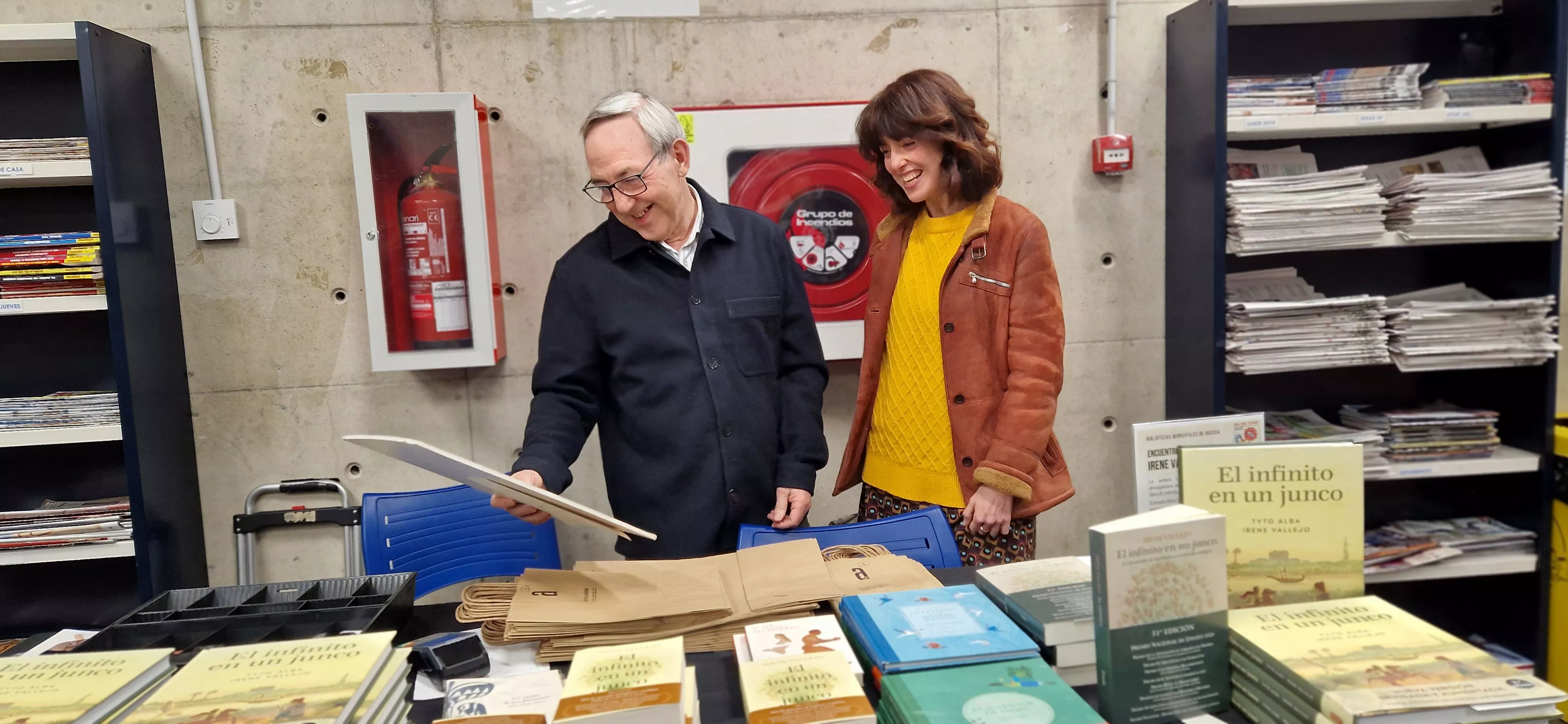  Irene Vallejo en la Biblioteca Ramón J. Sender. Foto Myriam Martínez