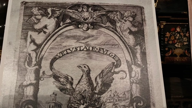 Escudo de Vicencio Juan de Lastanosa. Escudo de Vicencio Juan de Lastanosa.