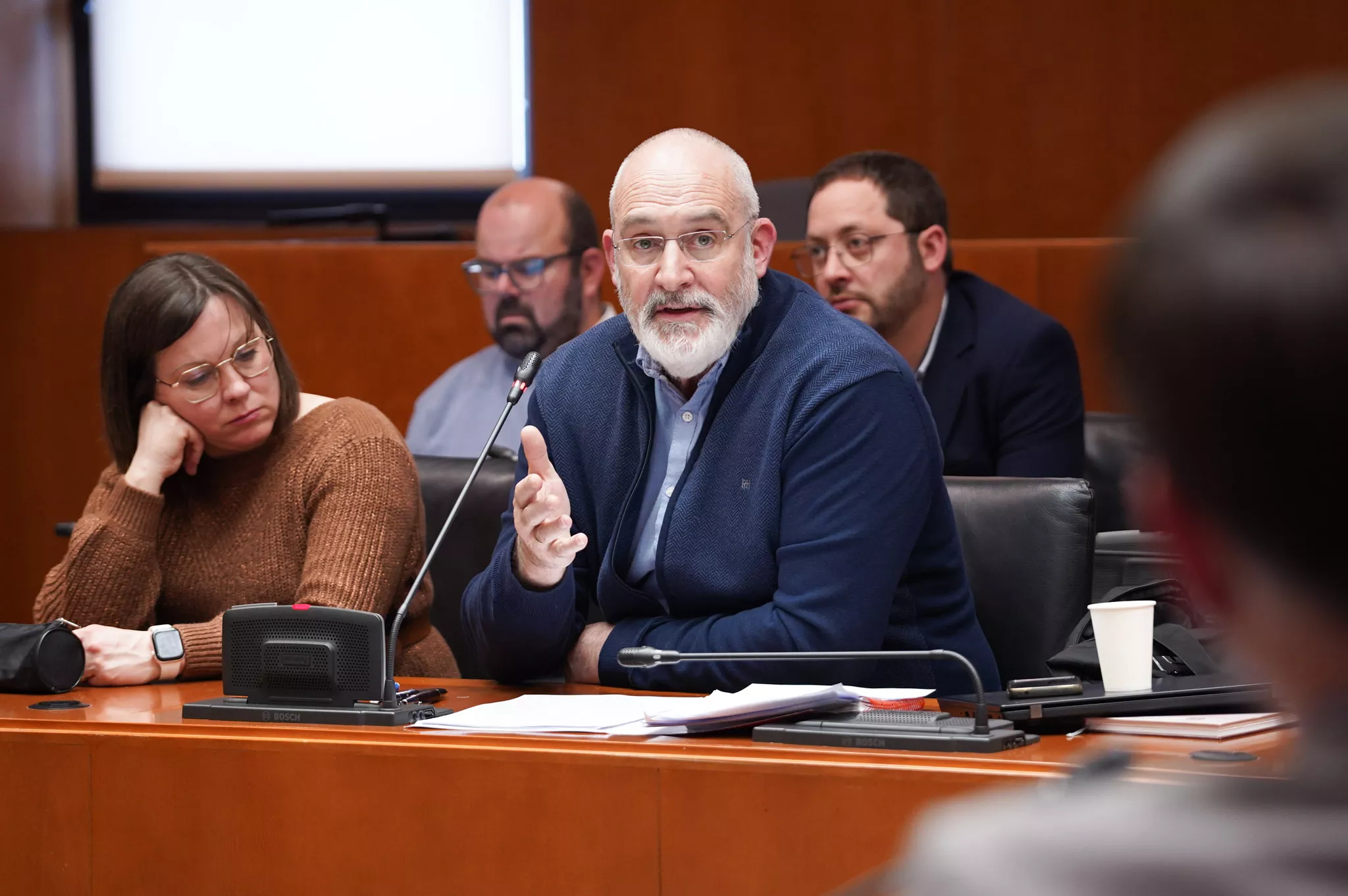 Álvaro Burrell, en las Cortes de Aragón.