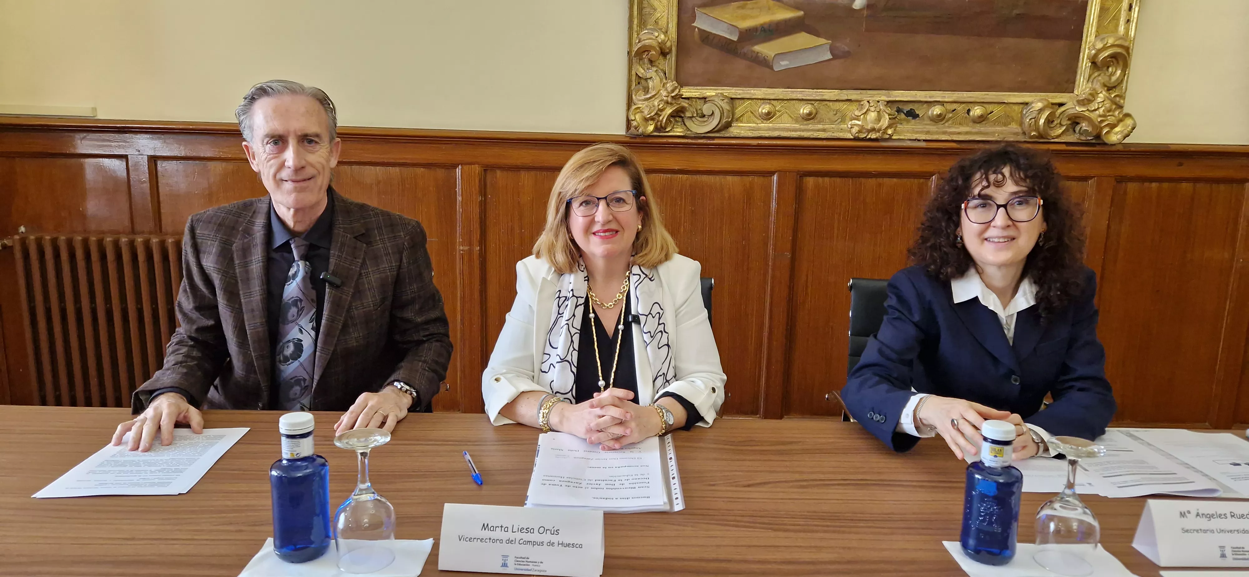 Javier Zaragoza, Marta Liesa y María Ángeles Rueda. Foto Myriam Martínez