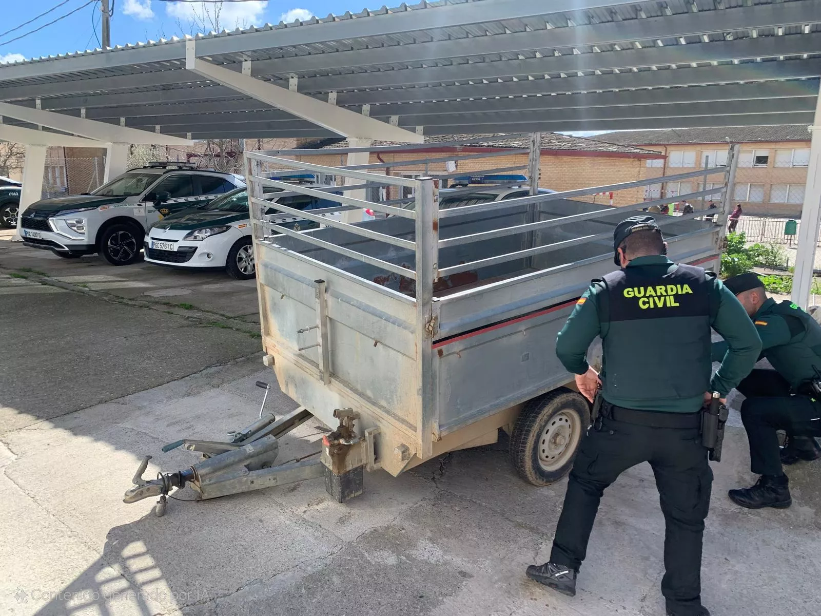 El remolque sustraído en Barbastro.