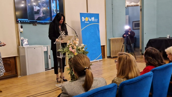 Lorena Orduna, en el Día Mundial del Síndrome de Down. Foto Myriam Martínez 