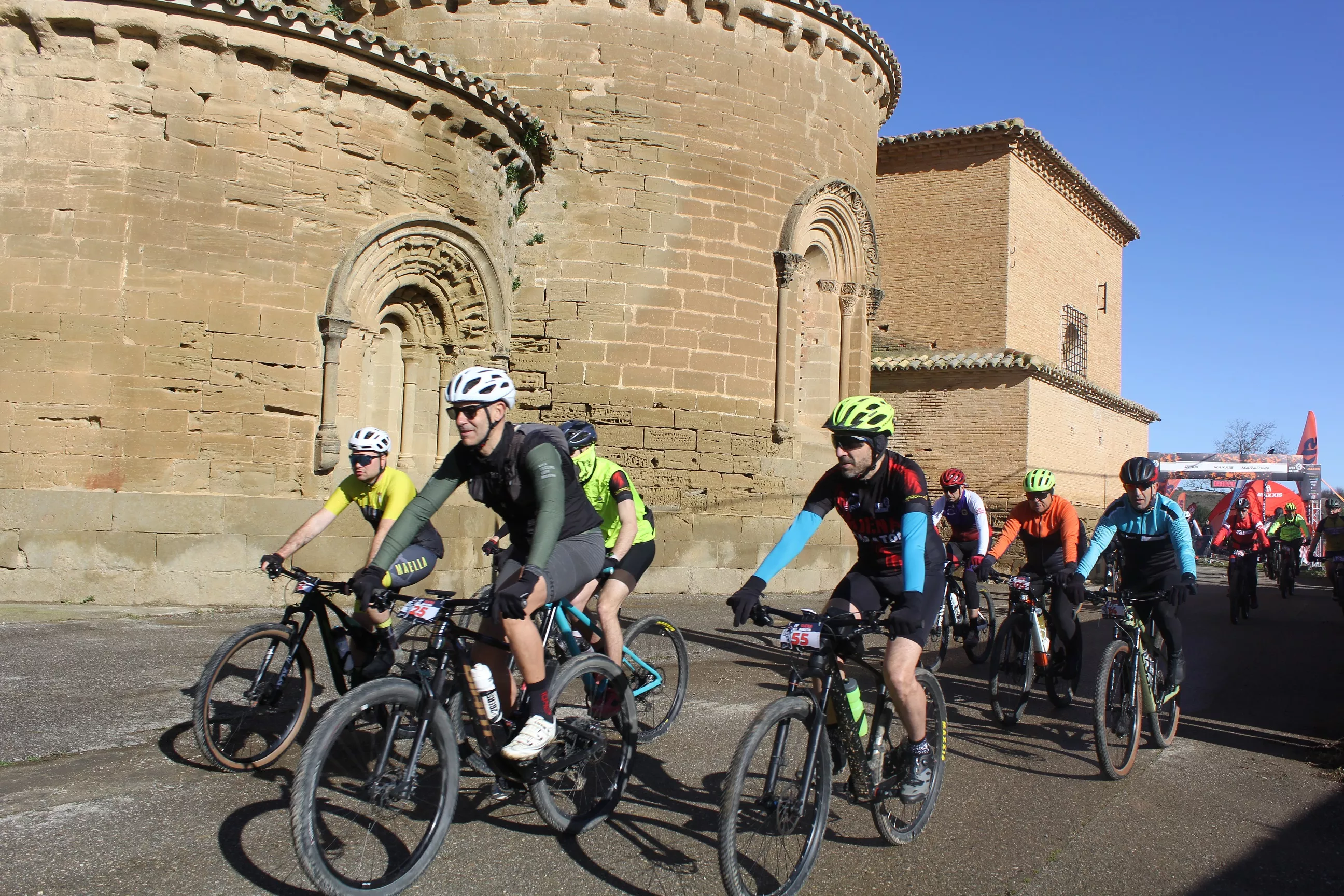 Los bikers, durante la prueba