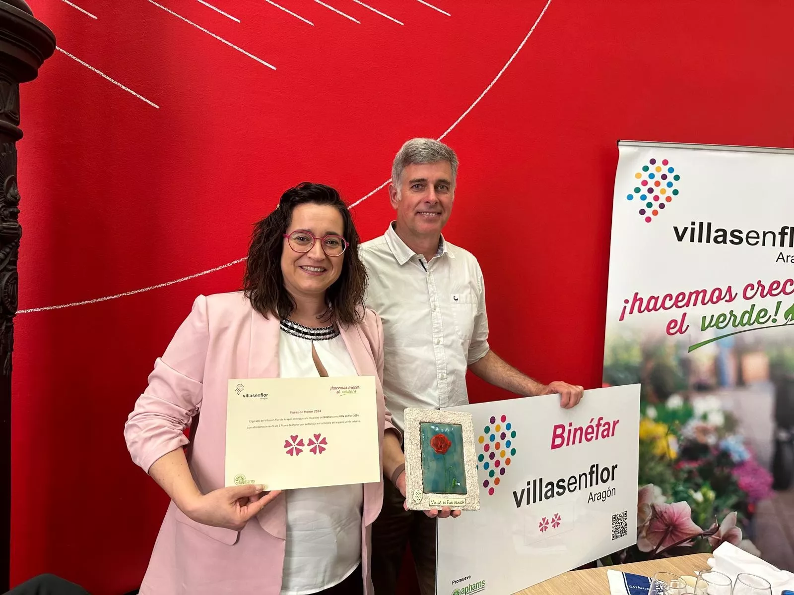 Binéfar entra en el programa Villas en Flor con dos distinciones por el cuidado de jardines y zonas verdes.