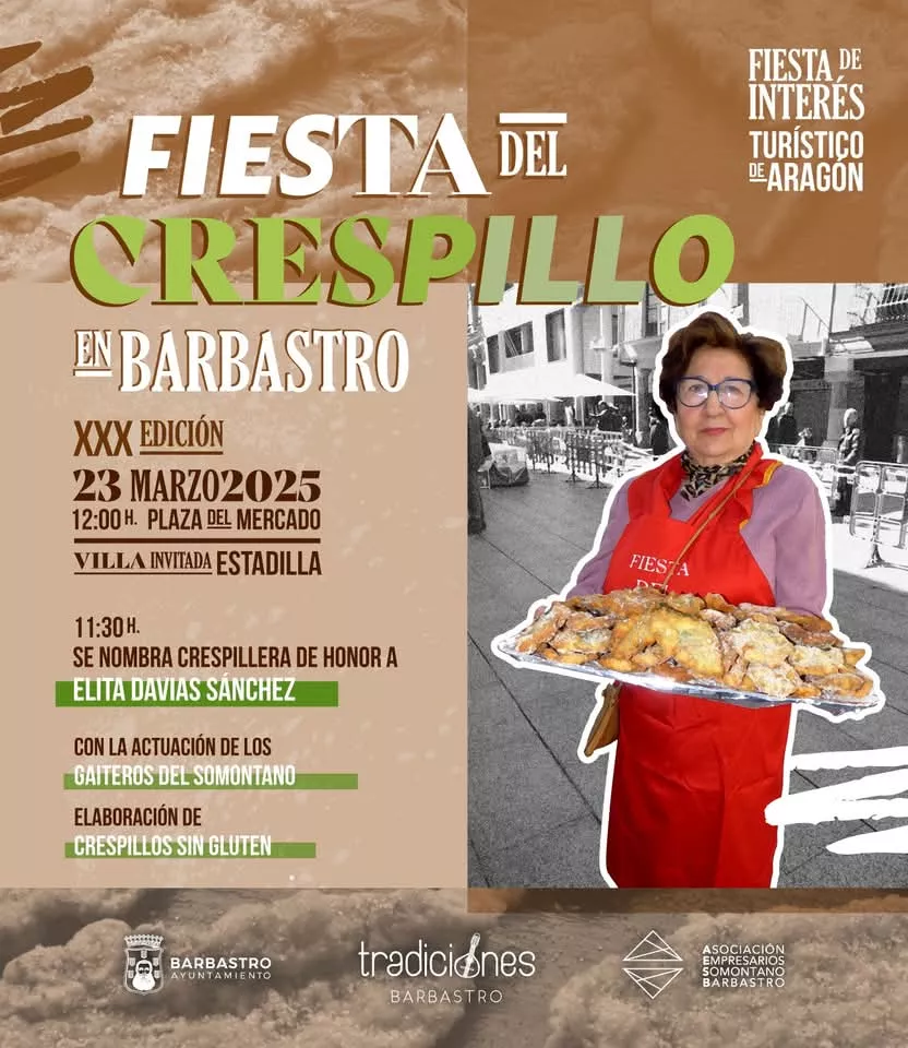Fiesta del Crespillo en Barbastro con homenaje a Elita Davias