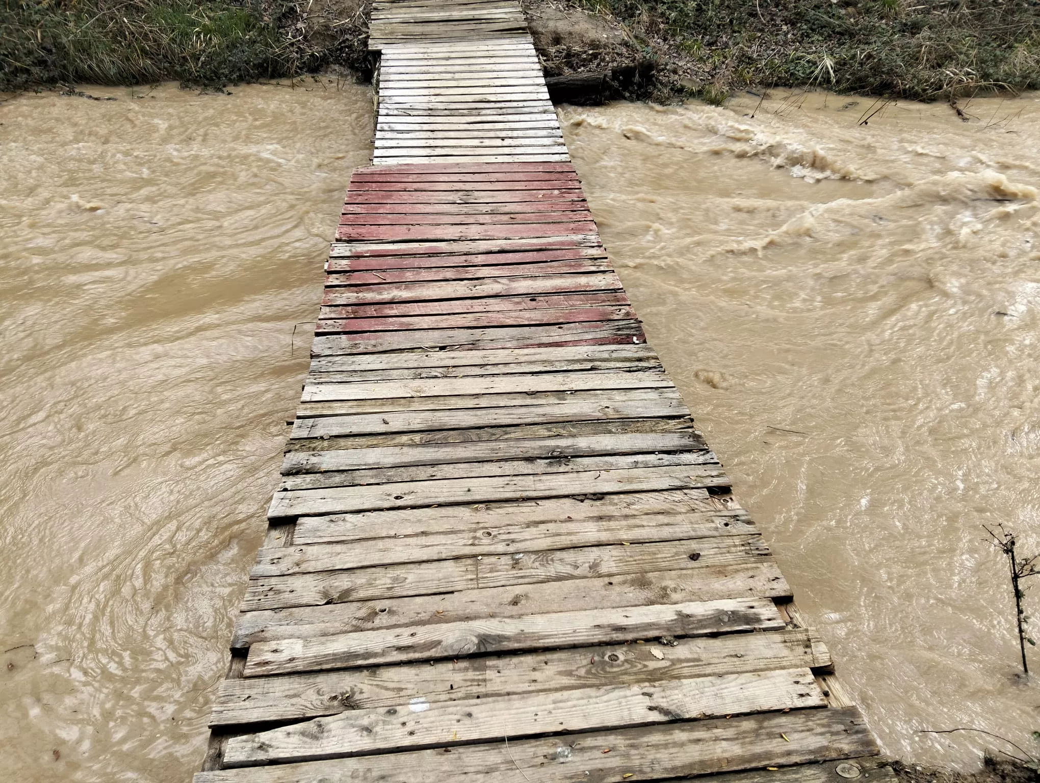 Accesos a las Fuentes de Marcelo tras las últimas lluvias.