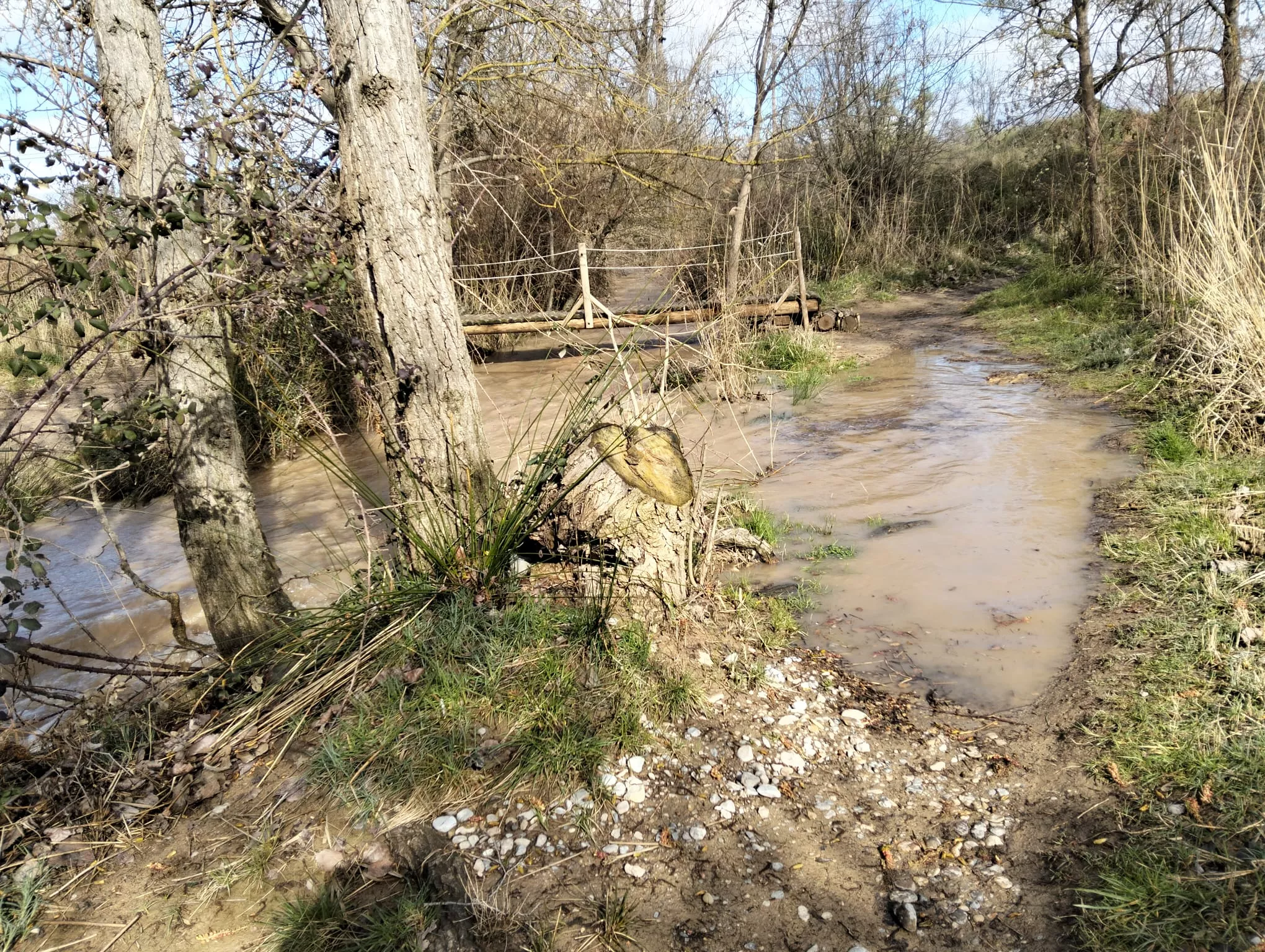 Accesos a las Fuentes de Marcelo tras las últimas lluvias.