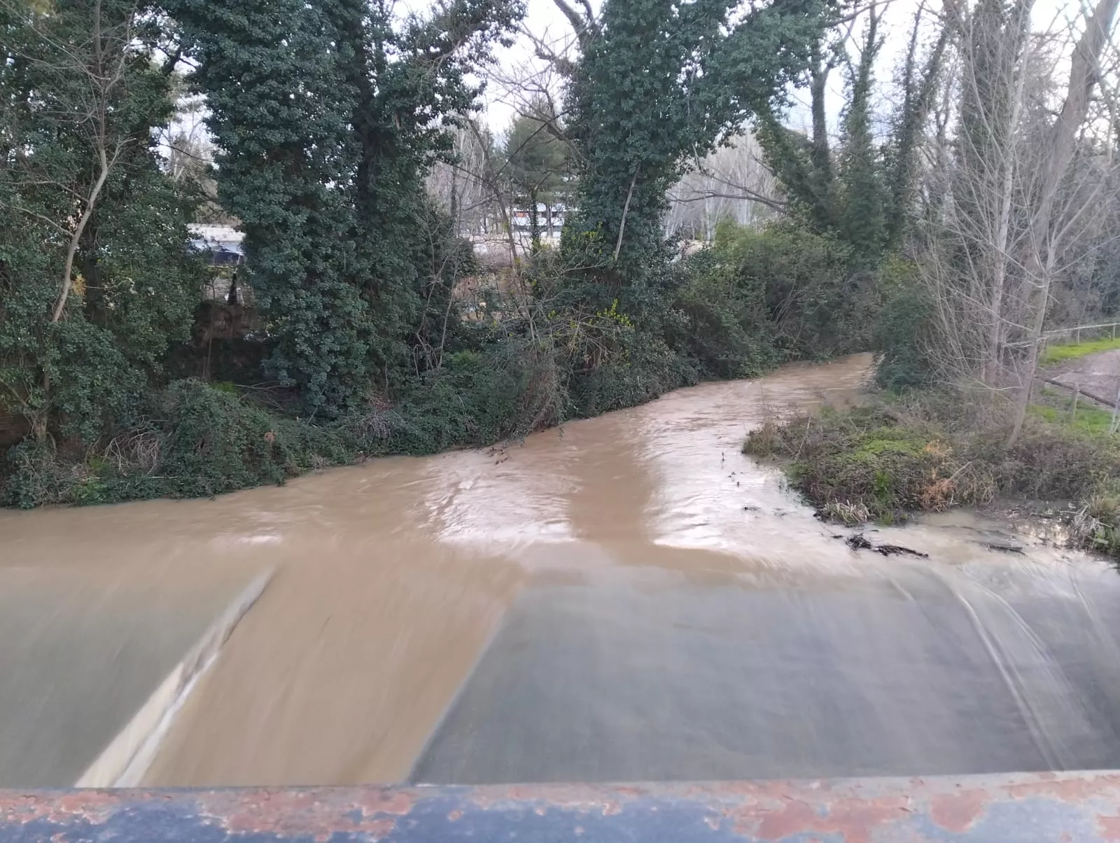 Accesos a las Fuentes de Marcelo tras las últimas lluvias.