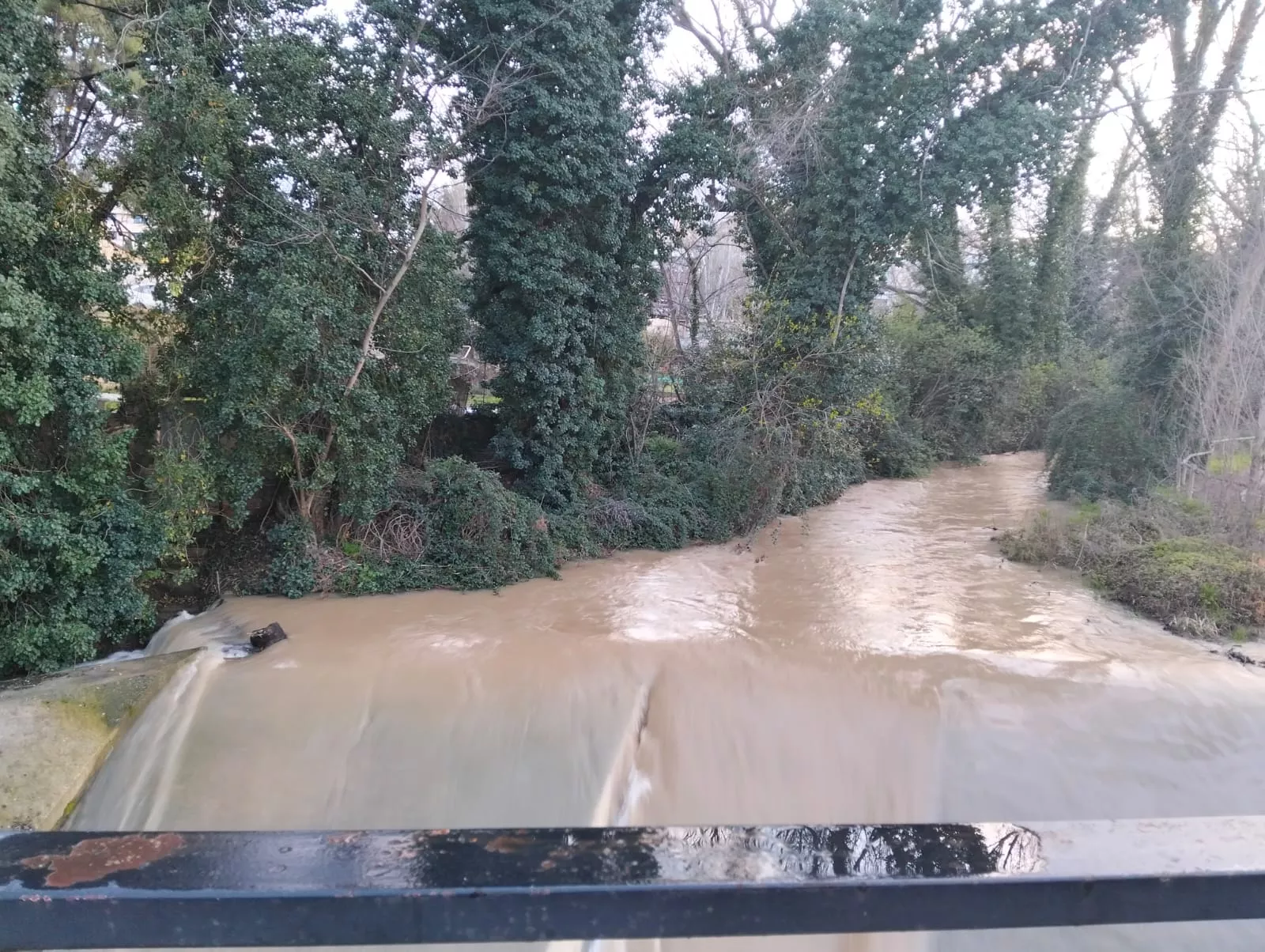 Accesos a las Fuentes de Marcelo tras las últimas lluvias.