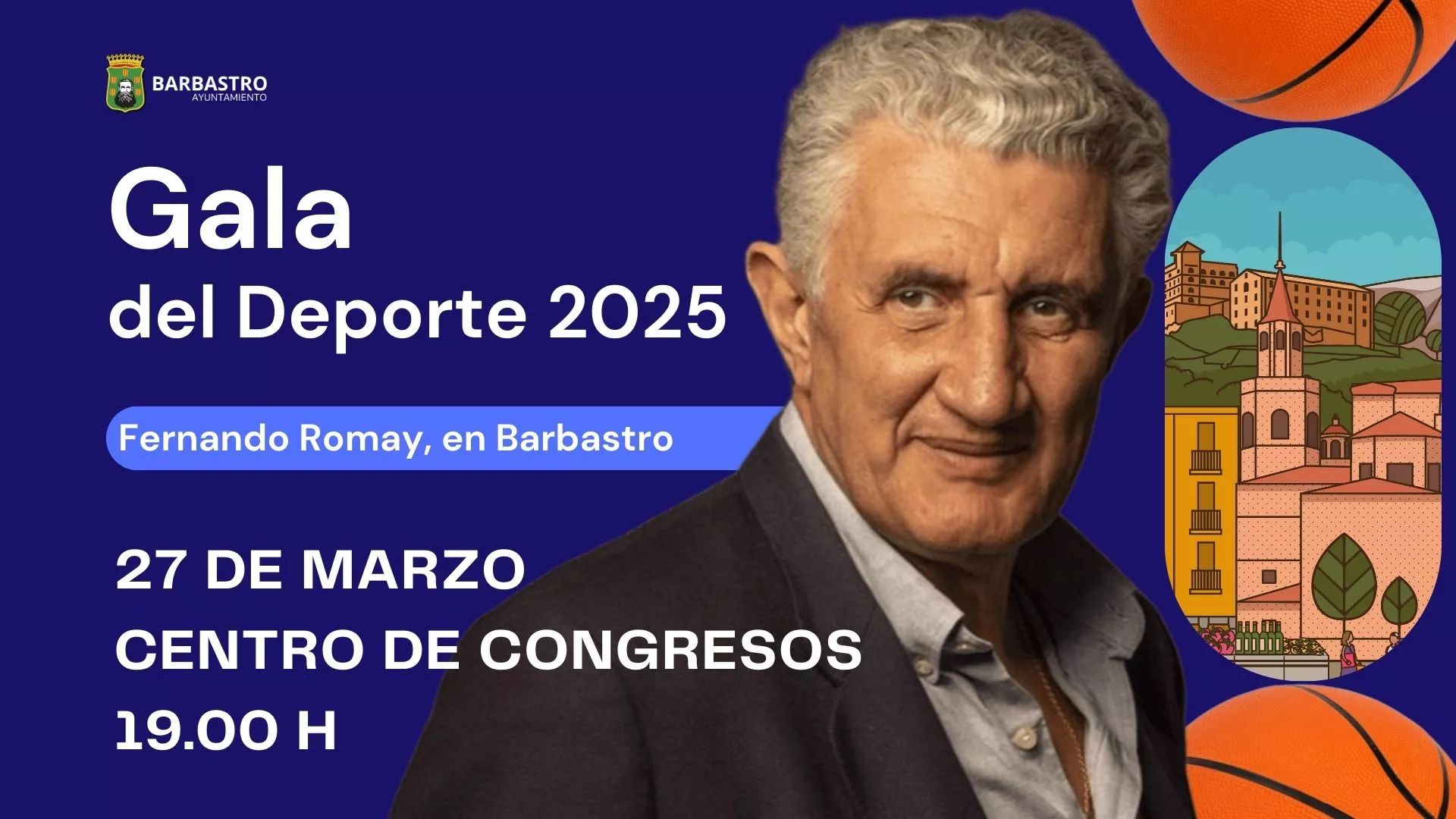 Cuenta atrás para la Gala del Deporte de Barbastro, con Romay como gran atractivo