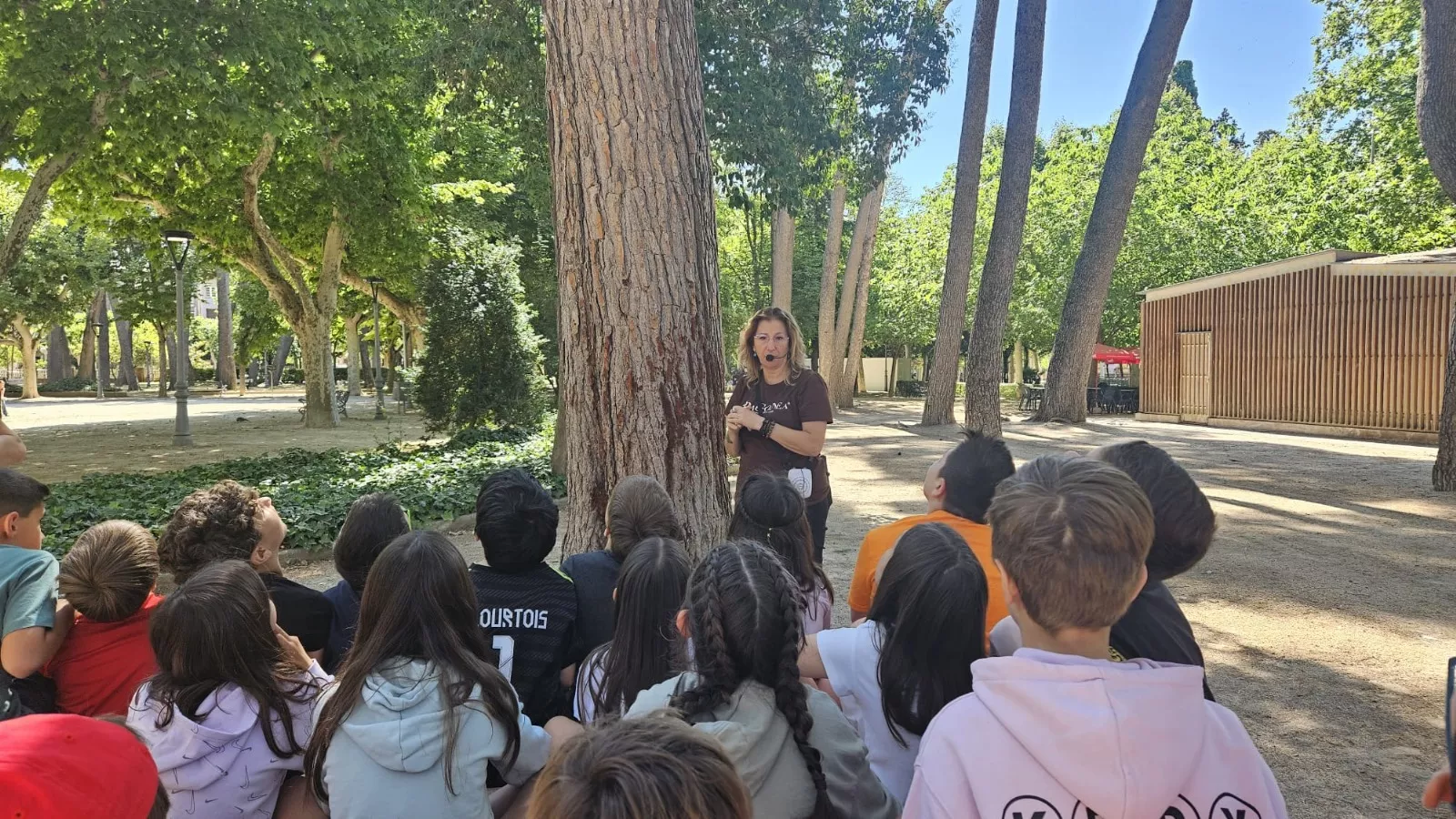 Una de las actividades con escolares del Aula Verde Berta Cáceres.