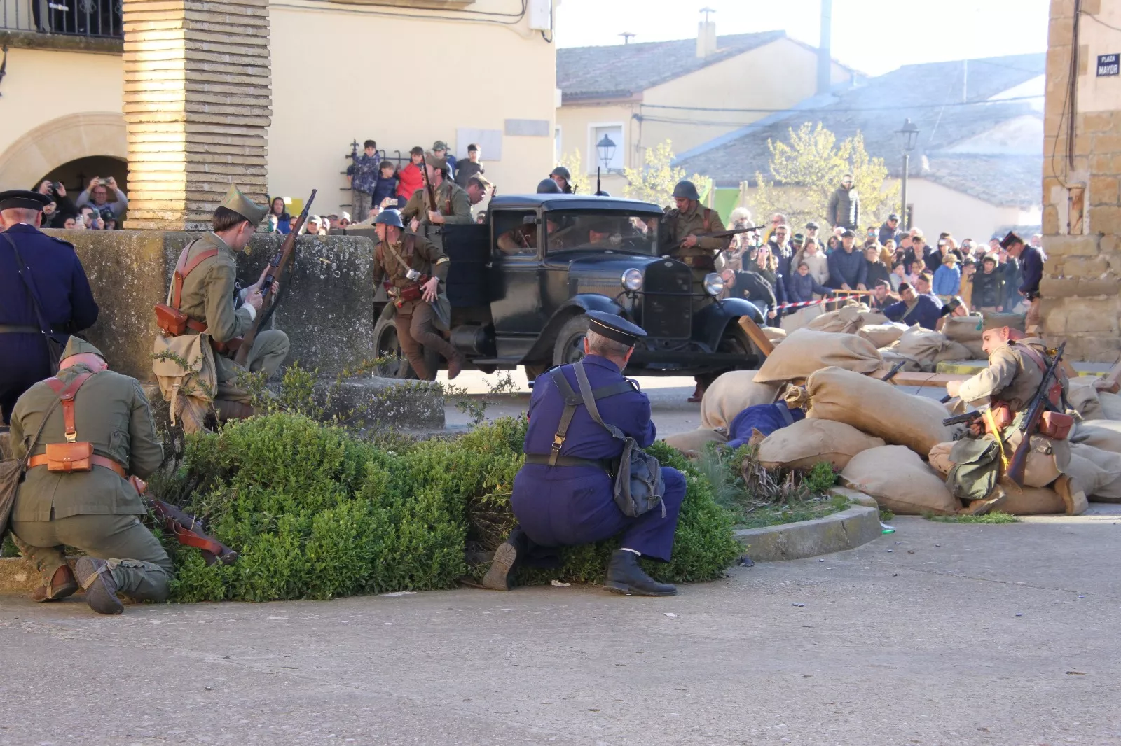 Recreación histórica en Siétamo. Foto Carlos Neofato