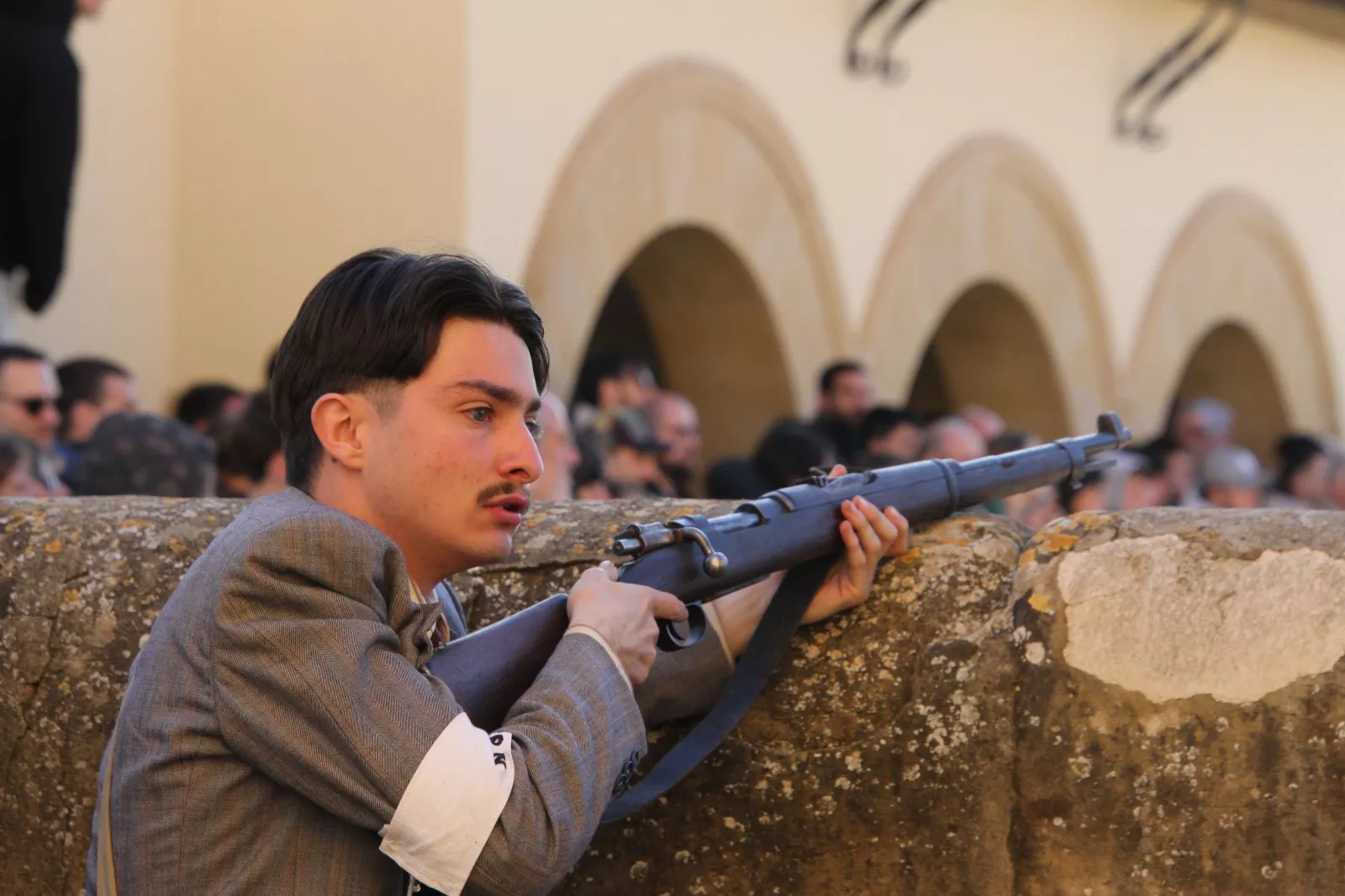 Recreación histórica en Siétamo. Foto Carlos Neofato