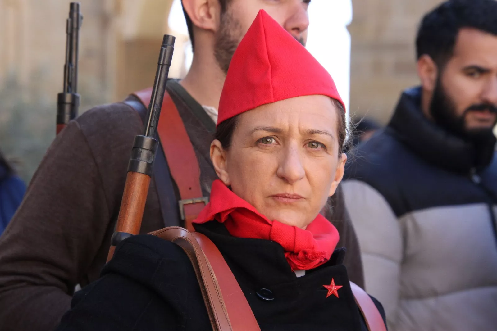 Recreación histórica en Siétamo. Foto Carlos Neofato