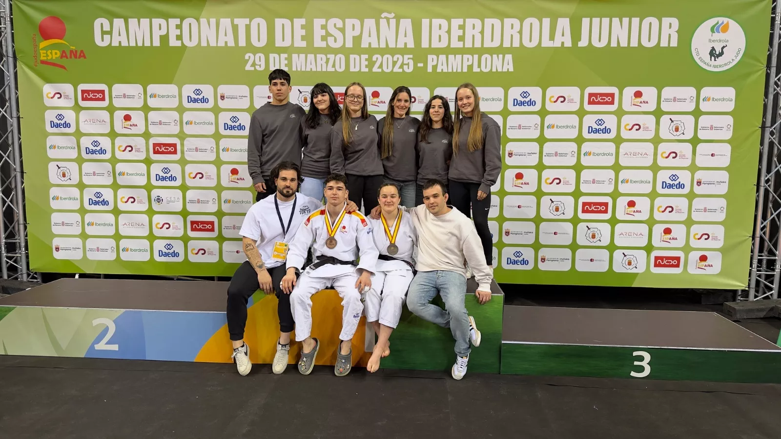 El Club Judo Huesca tuvo una actuación histórica en Pamplona.