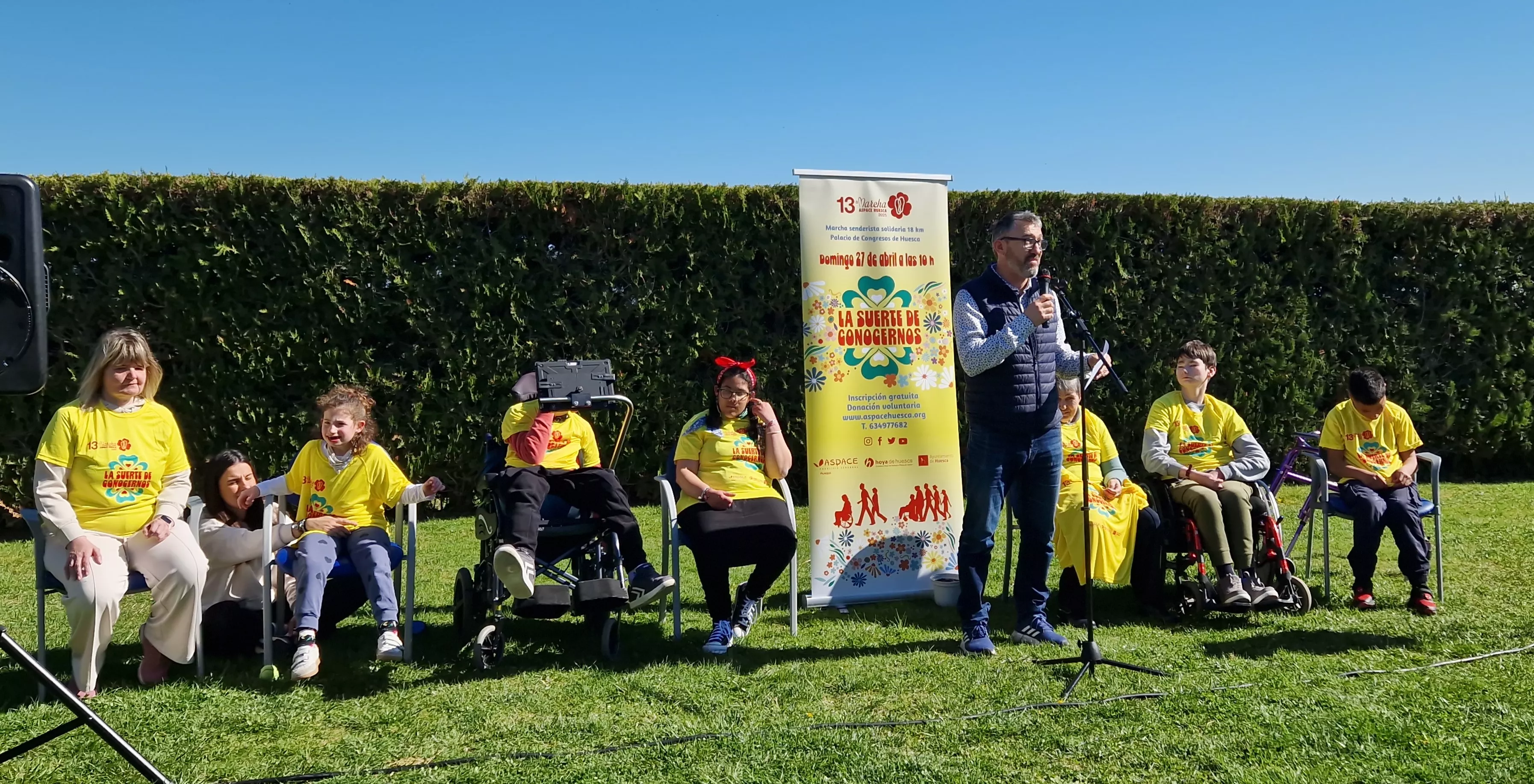 Se presenta la camiseta de la 13ª Marcha Aspace Huesca. Foto Myriam Martínez