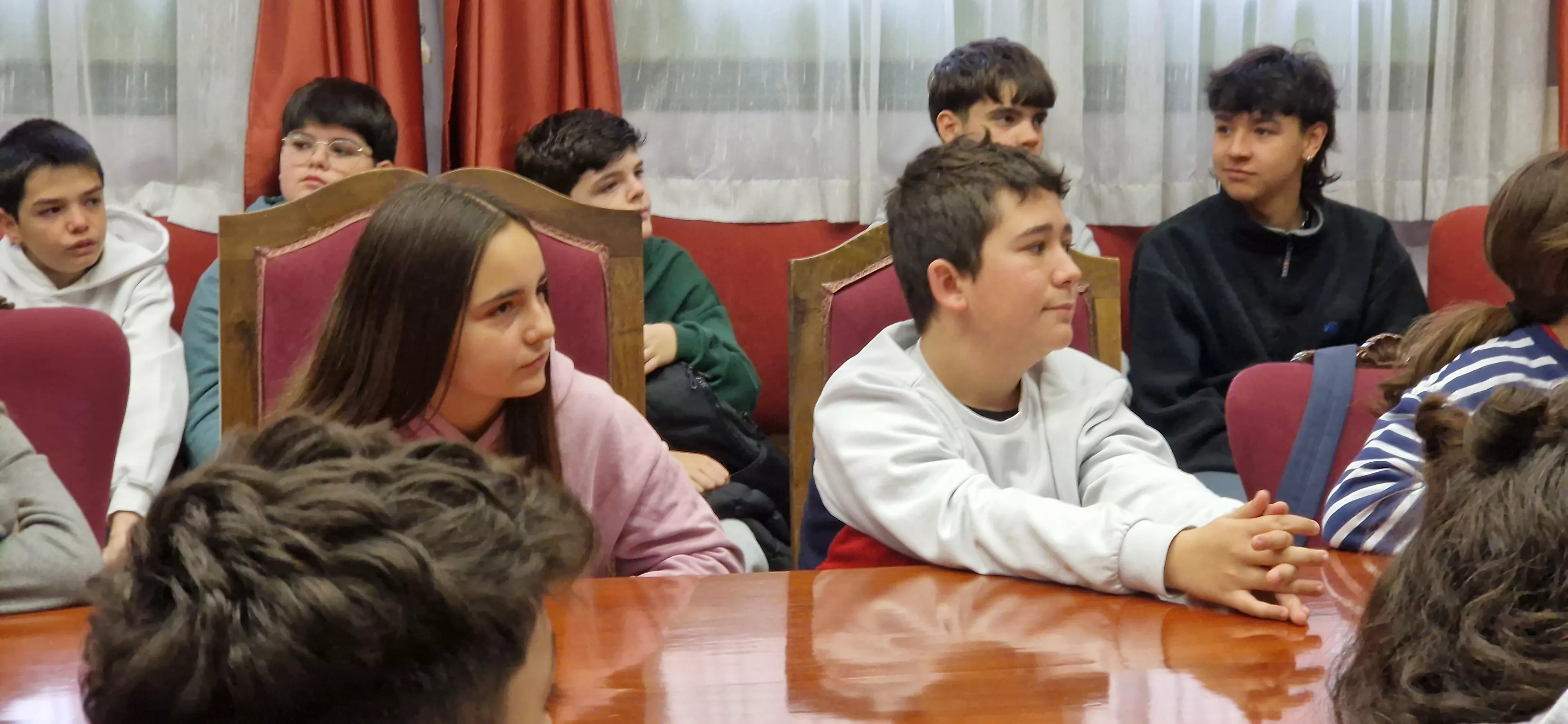 Videoconferencia del IES Ramón y Cajal con el 25 de abril de Alfafar. Foto Myriam Martínez