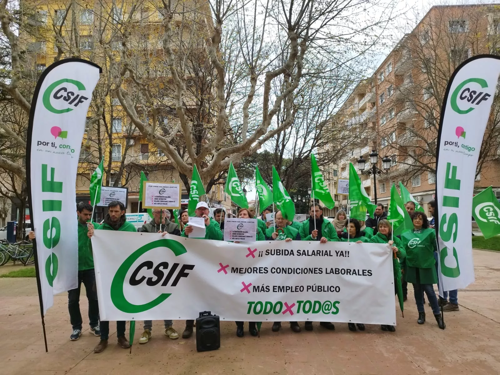 CSIF arranca una movilización en Huesca para exigir mejoras salariales. CSIF arranca una movilización en Huesca para exigir mejoras salariales.