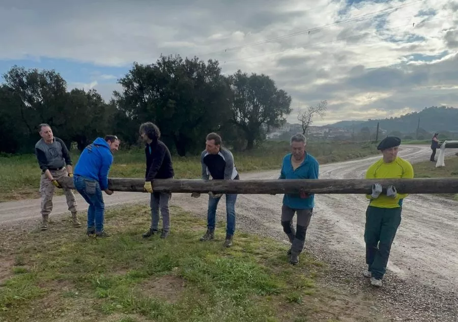 Preparativos de los nabateros de la Galliguera en Biscarrués.