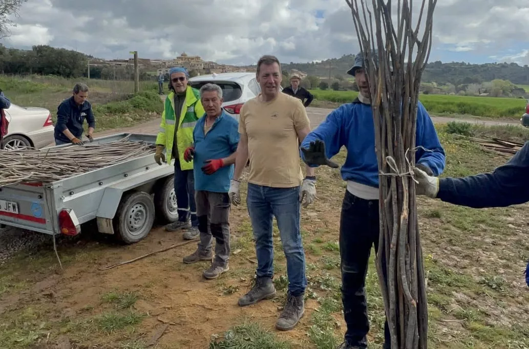 Preparativos de los nabateros de la Galliguera en Biscarrués.