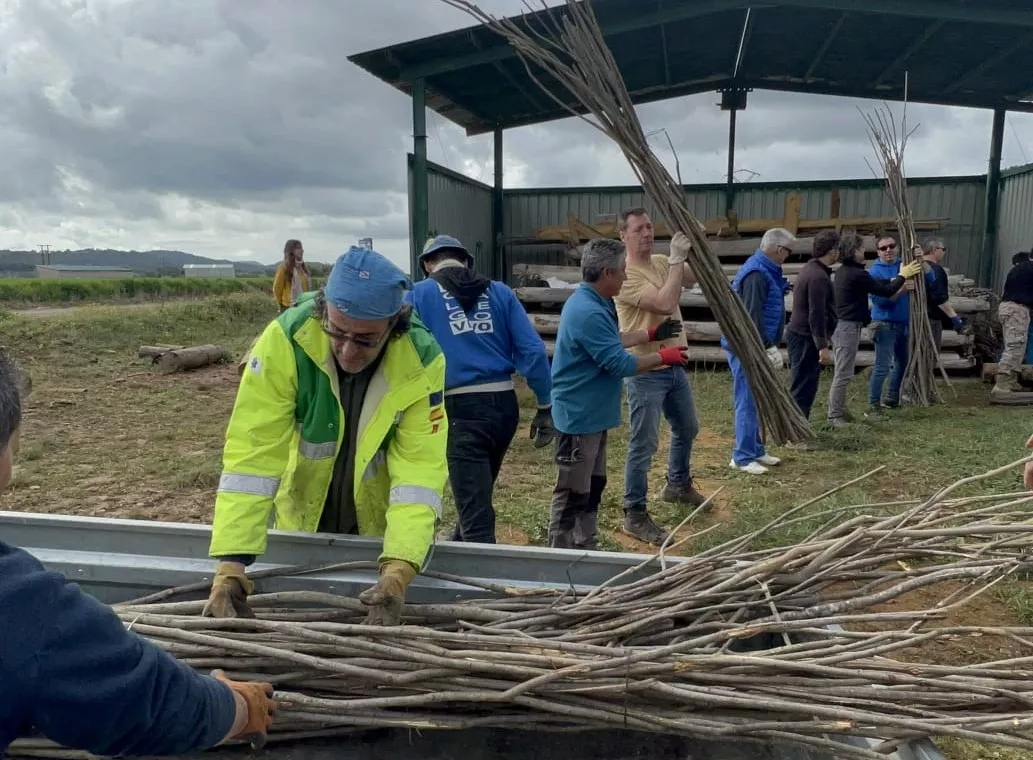 Preparativos de los nabateros de la Galliguera en Biscarrués.