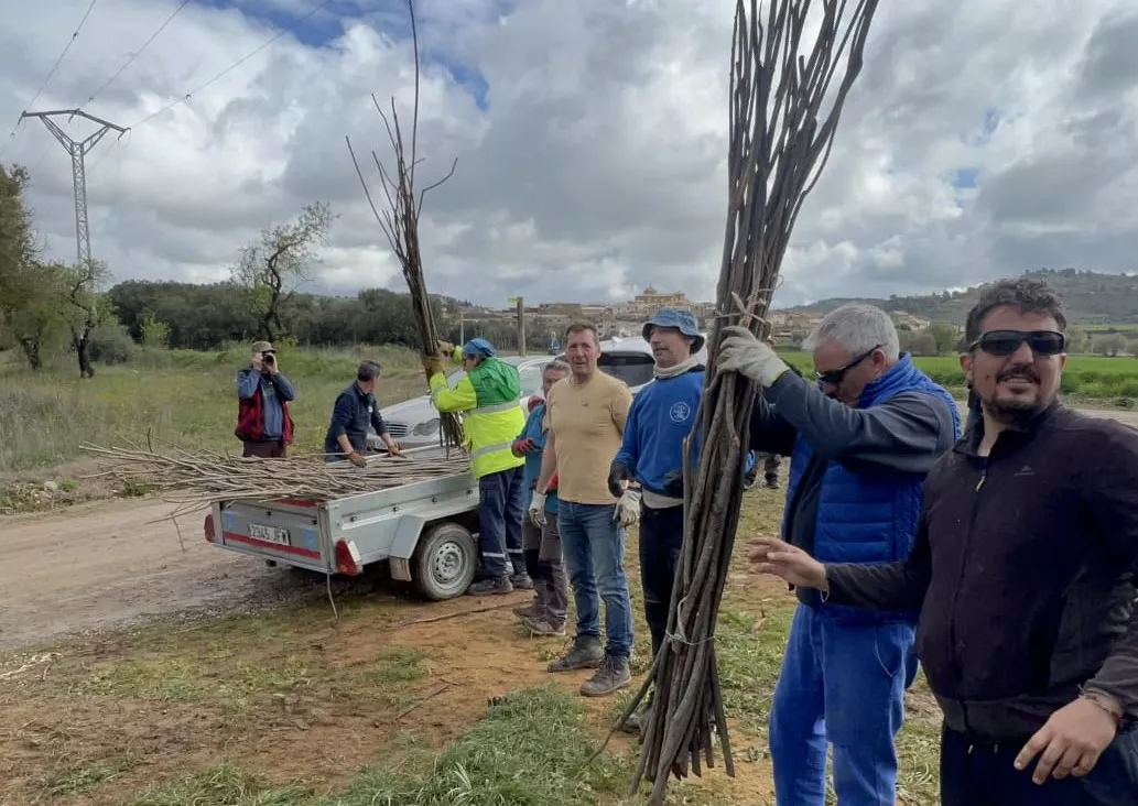 Preparativos de los nabateros de la Galliguera en Biscarrués.