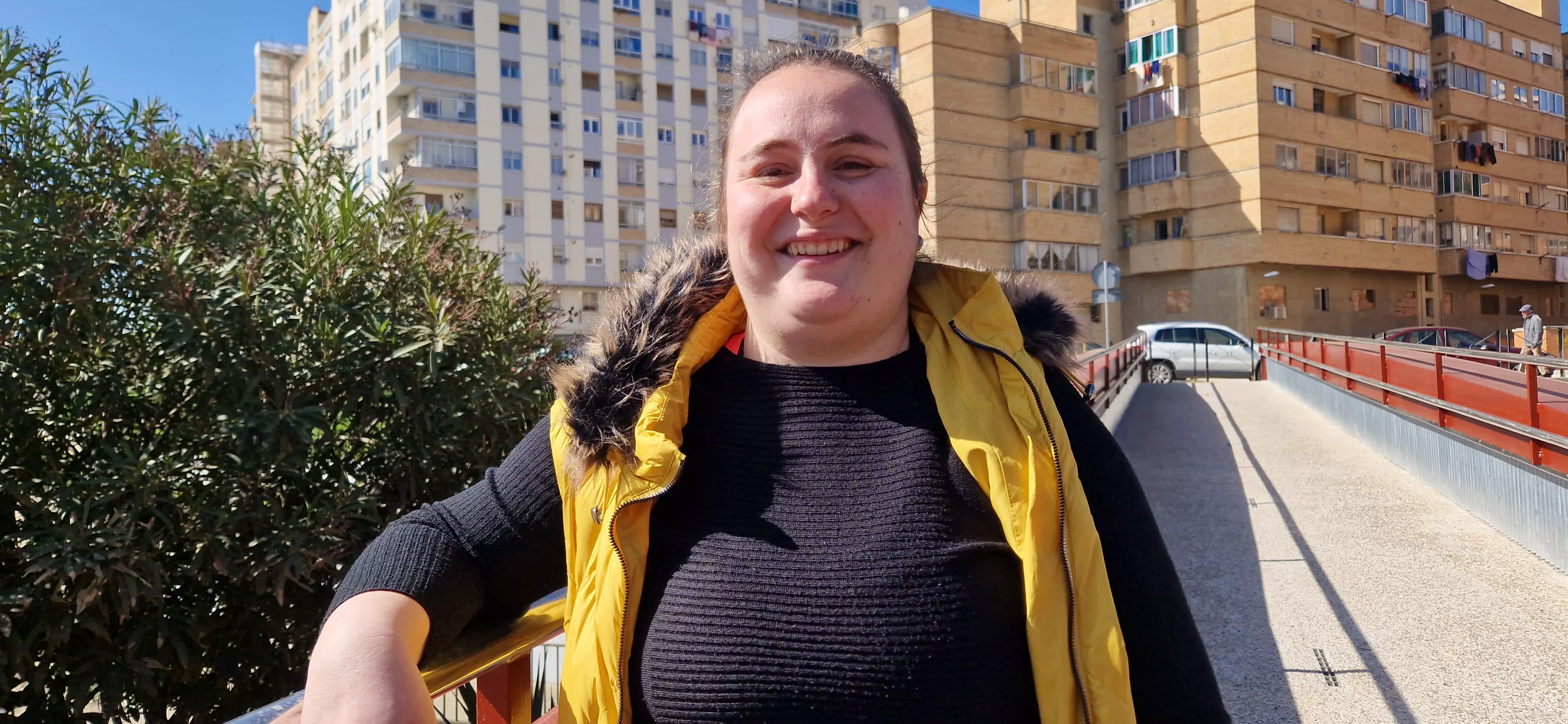 Baldesca Oliván. Reapertura de la pasarela sobre el río Isuela. Foto Myriam Martínez 