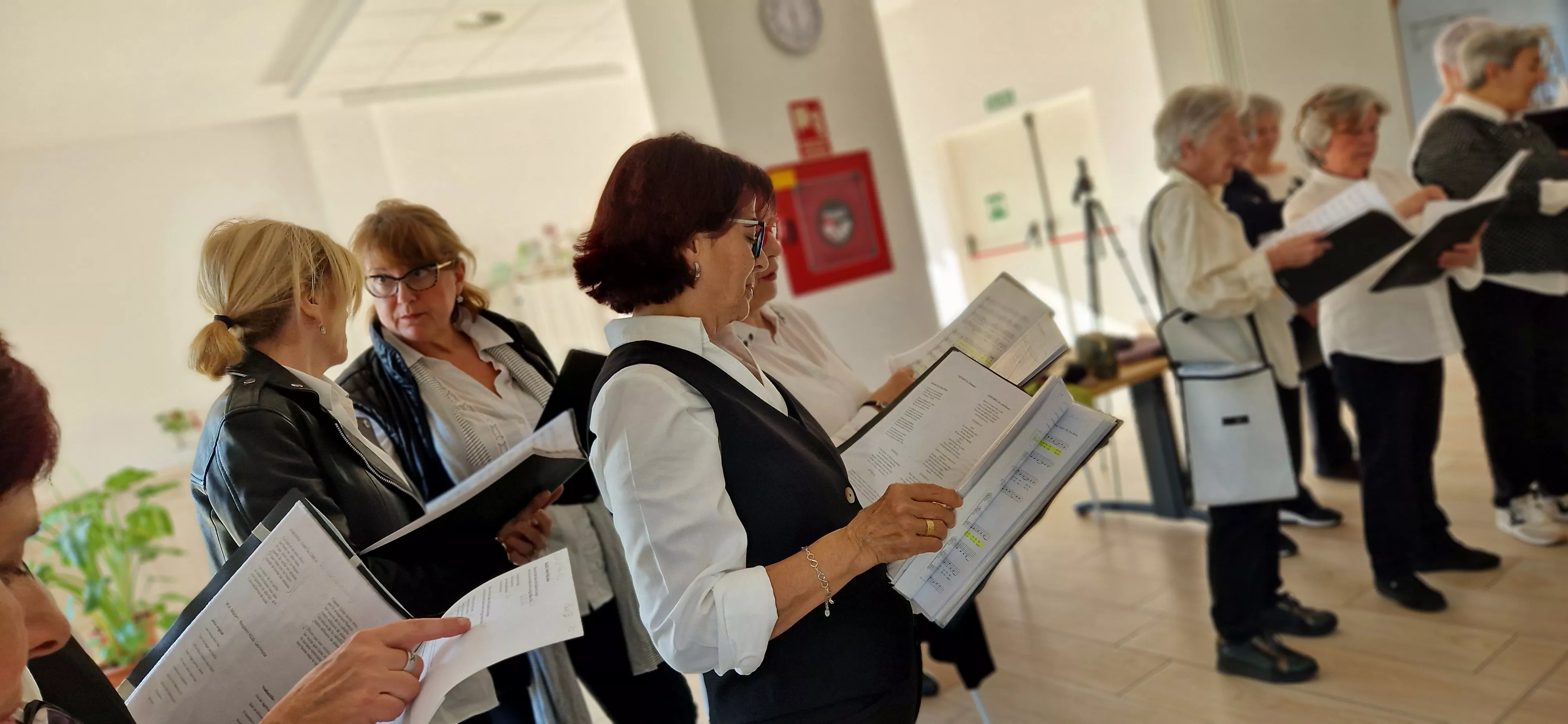 El Coro de la Universidad Ciudadana en la Residencia Rey Ardid. Foto Myriam Martínez