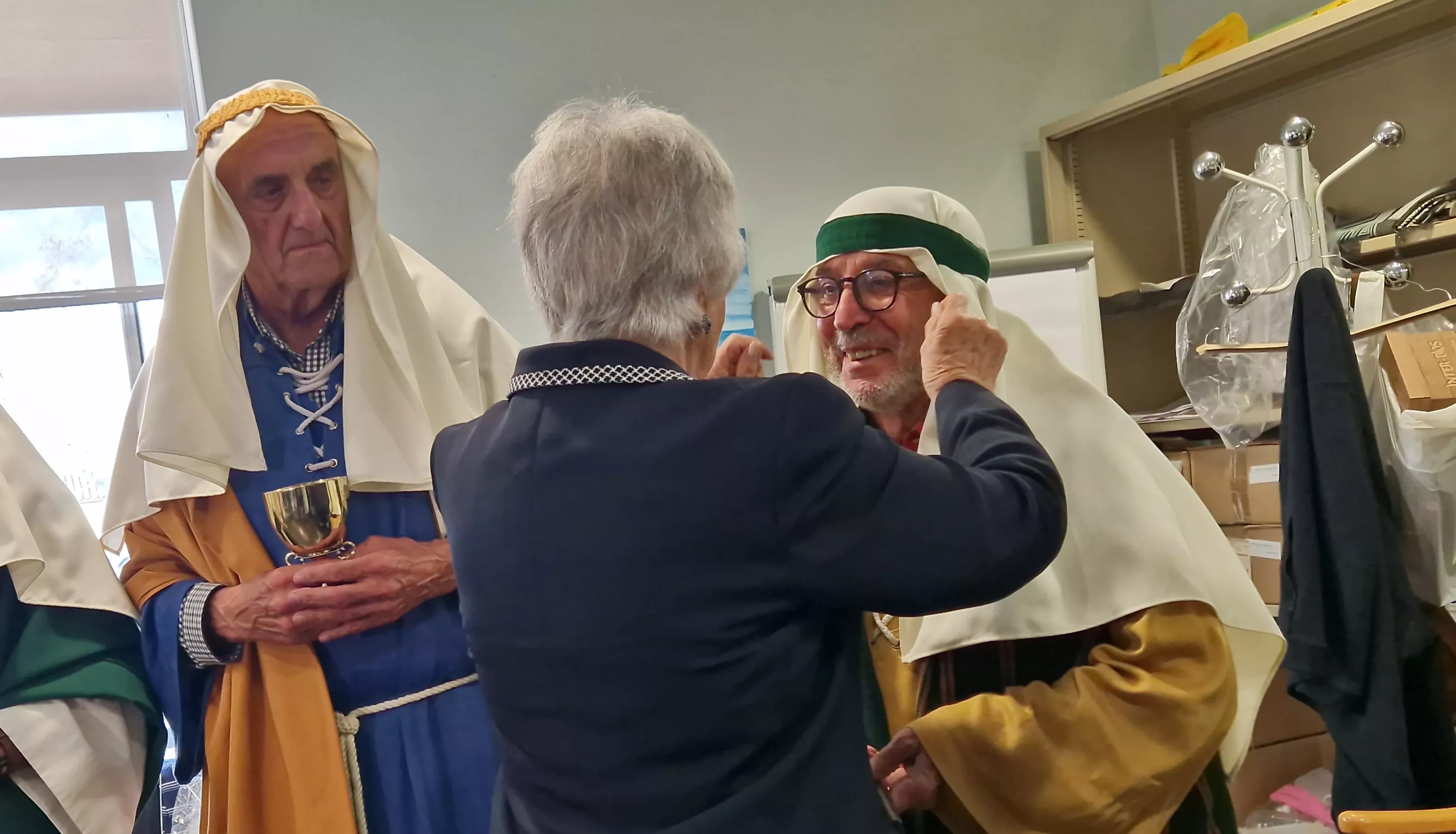 Los doce apóstoles que participarán en la Semana Santa oscense. Foto Myriam Martínez