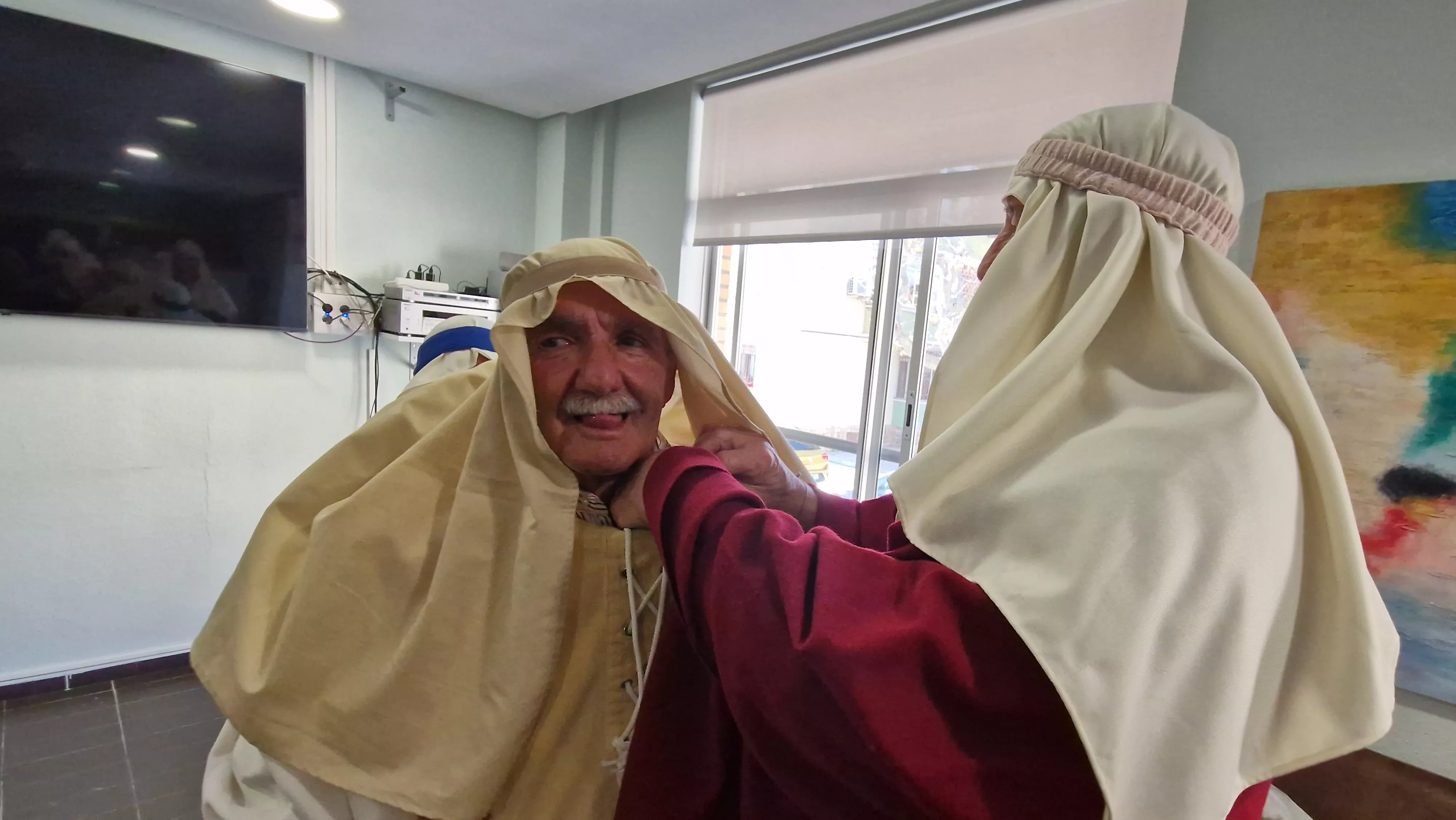 Los doce apóstoles que participarán en la Semana Santa oscense. Foto Myriam Martínez