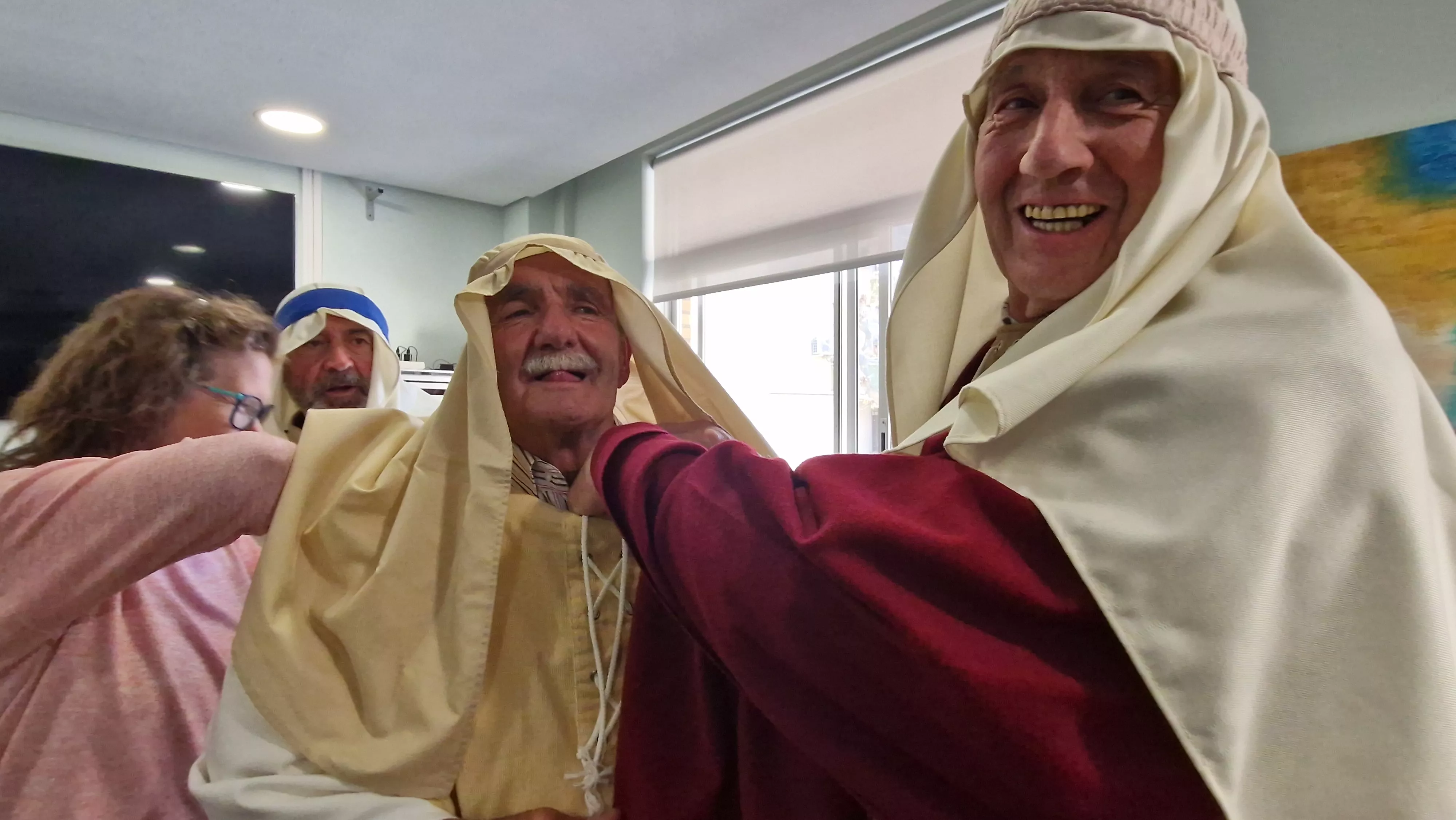 Los doce apóstoles que participarán en la Semana Santa oscense. Foto Myriam Martínez