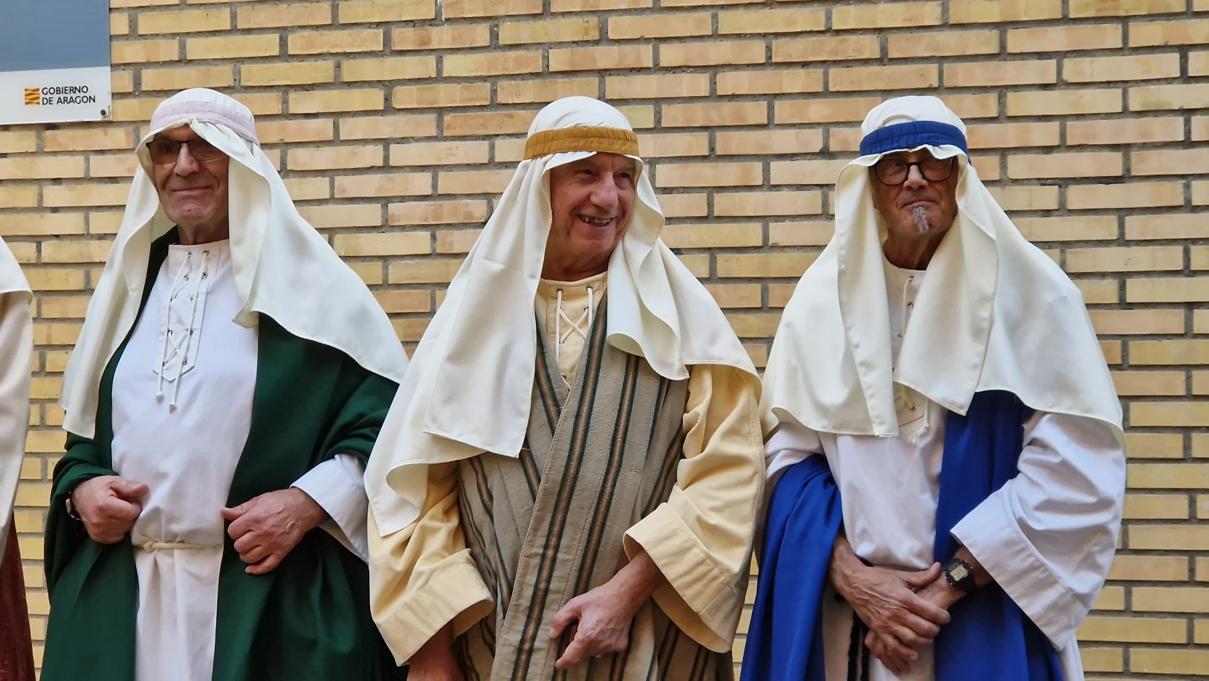 Los doce apóstoles que participarán en la Semana Santa oscense. Foto Myriam Martínez