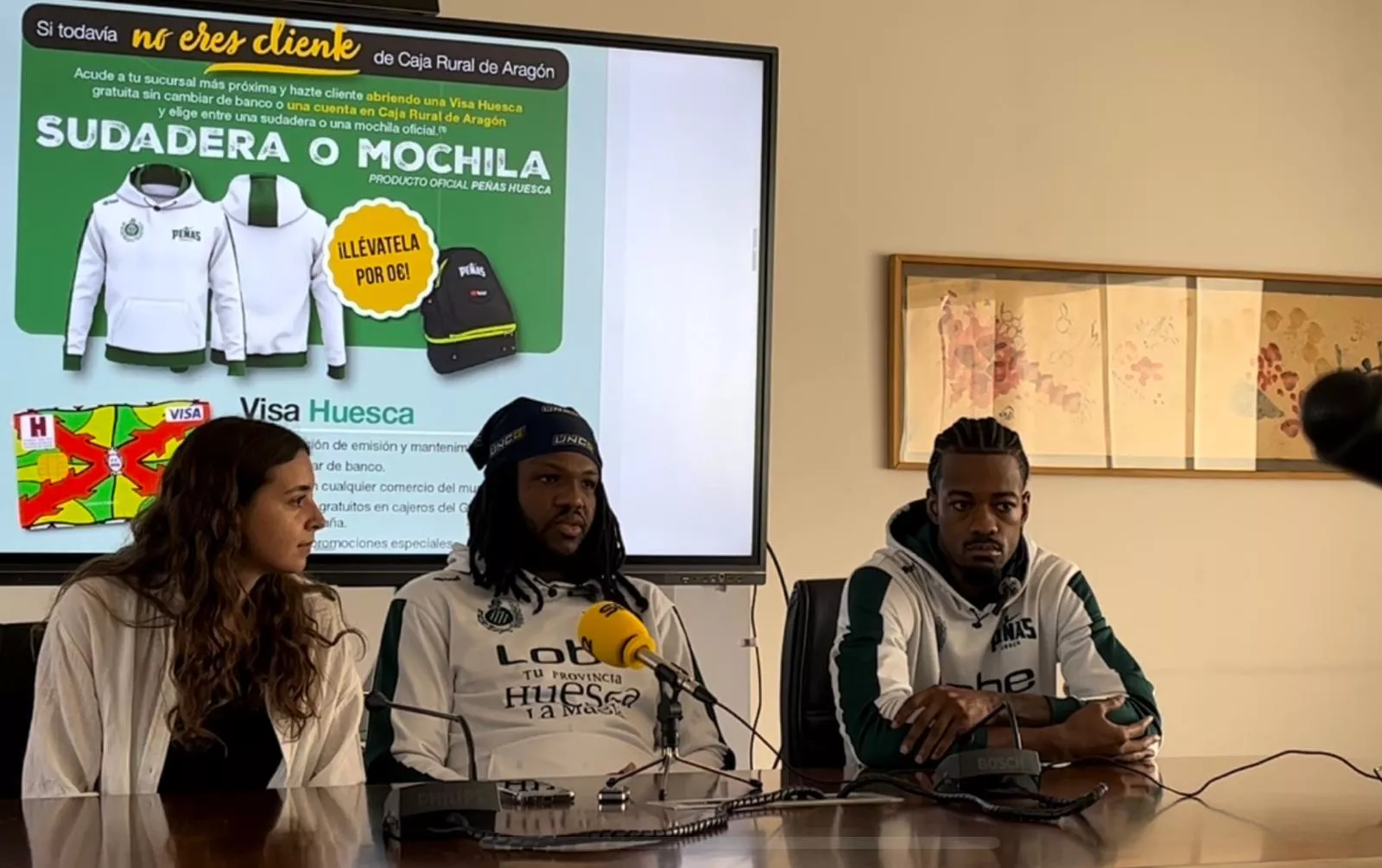 Abdulsalam y Bracey, en la rueda de prensa de este jueves. Foto: Adri Mora