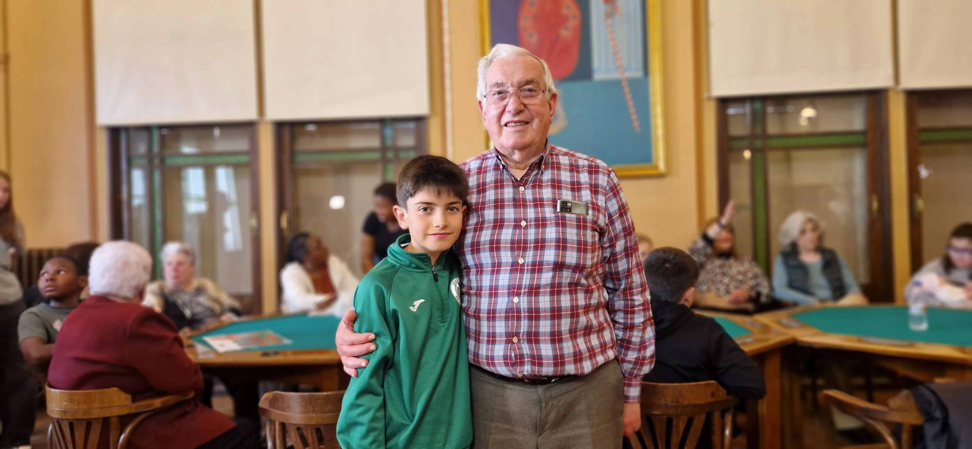 Lorién y Alfredo, nieto y abuelo. Foto Myriam Martínez