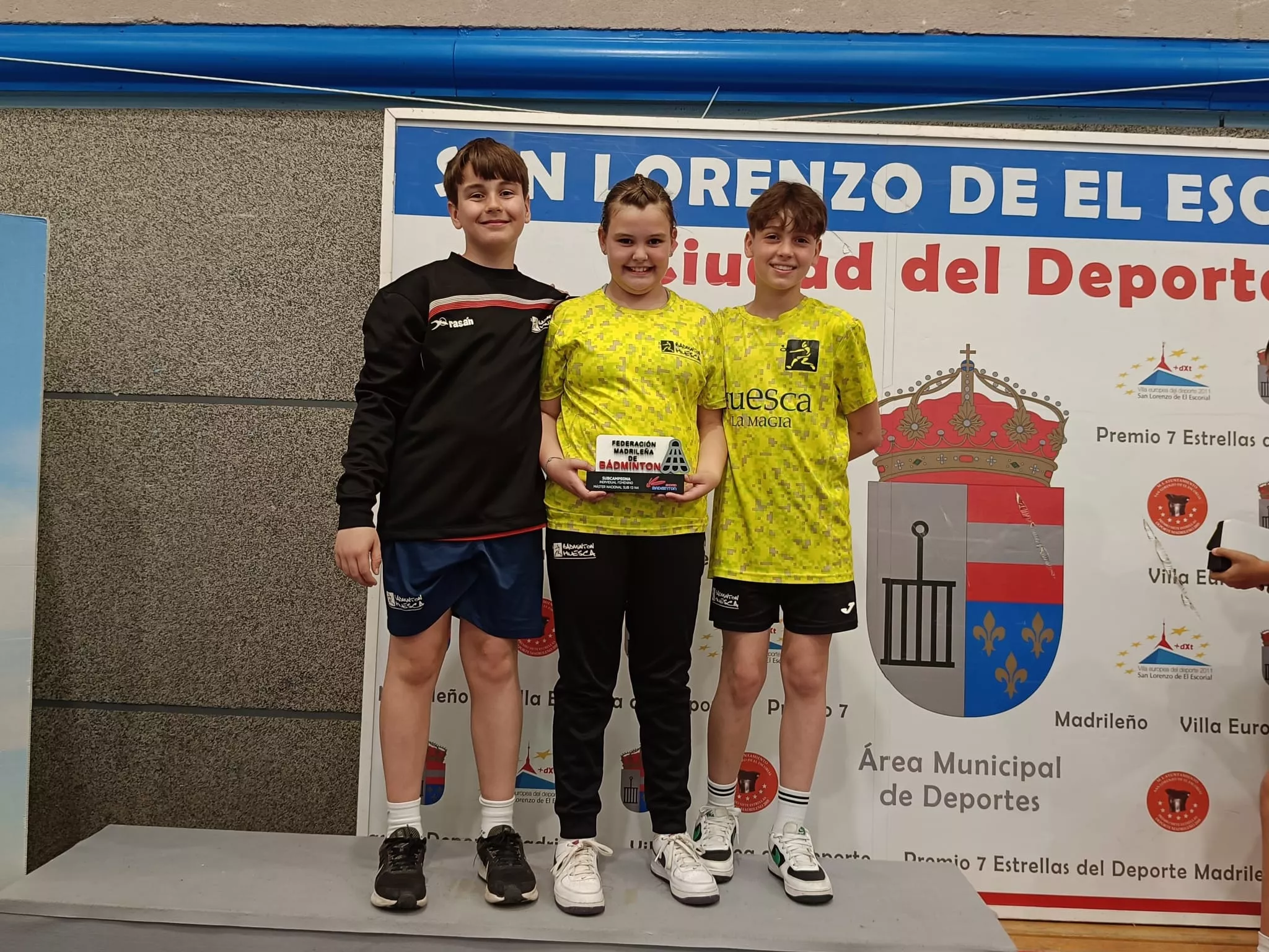 Lucía Rodríguez, Enzo Dieste y Martín Coronas, tres de los Sub-13 que estarán en Cartagena.