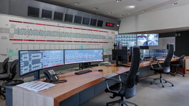 Zona de control del Túnel del Somport.