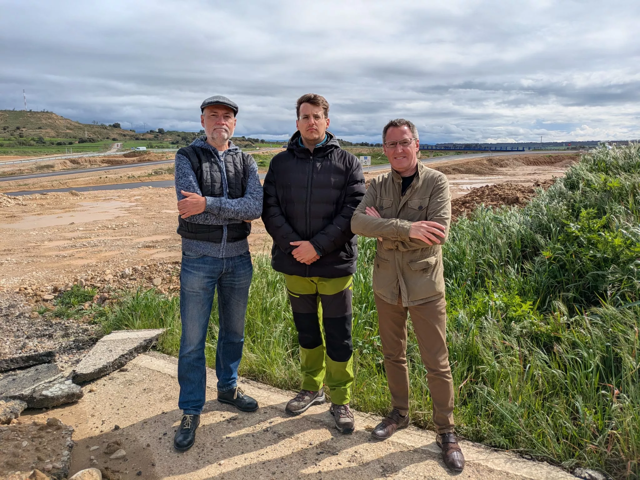 Jorge Pueyo exige a Transportes que redoble esfuerzos para finalizar el tramo Huesca-Siétamo.