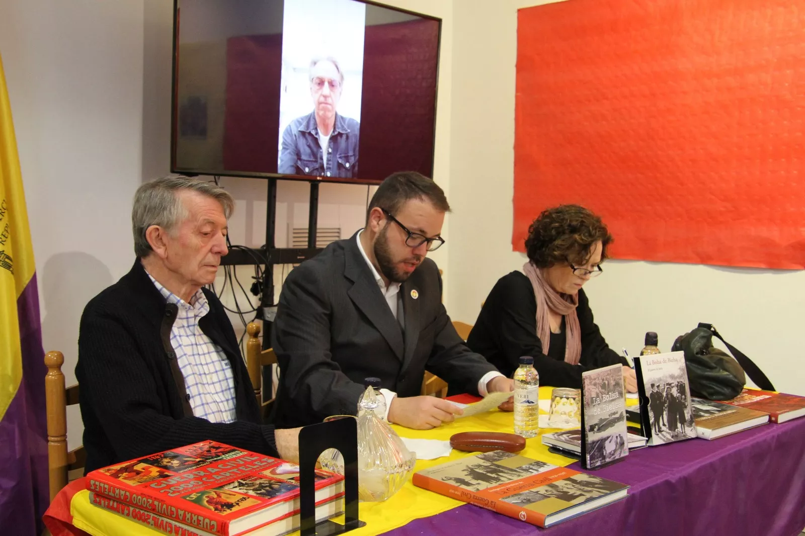 Carmelo Romero, Carlos A. Migliaccio y Carmen Frías. Foto: Carlos Neofato