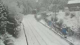 Túnel de Bielsa en la tarde de este martes. Túnel de Bielsa en la tarde de este martes.
