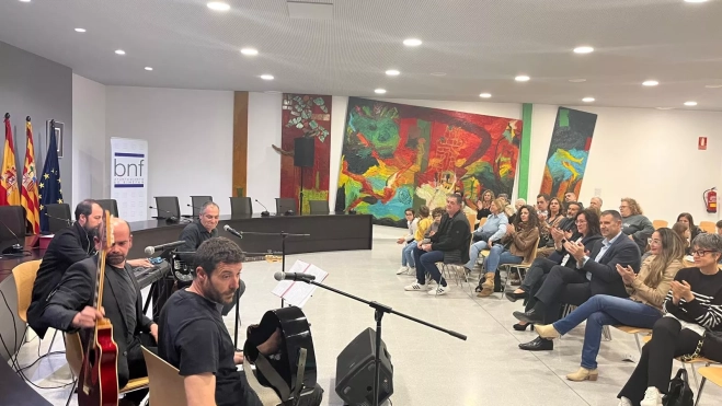 The Morland ha actuado durante el acto en el Ayuntamiento de Binéfar. The Morland ha actuado durante el acto en el Ayuntamiento de Binéfar.