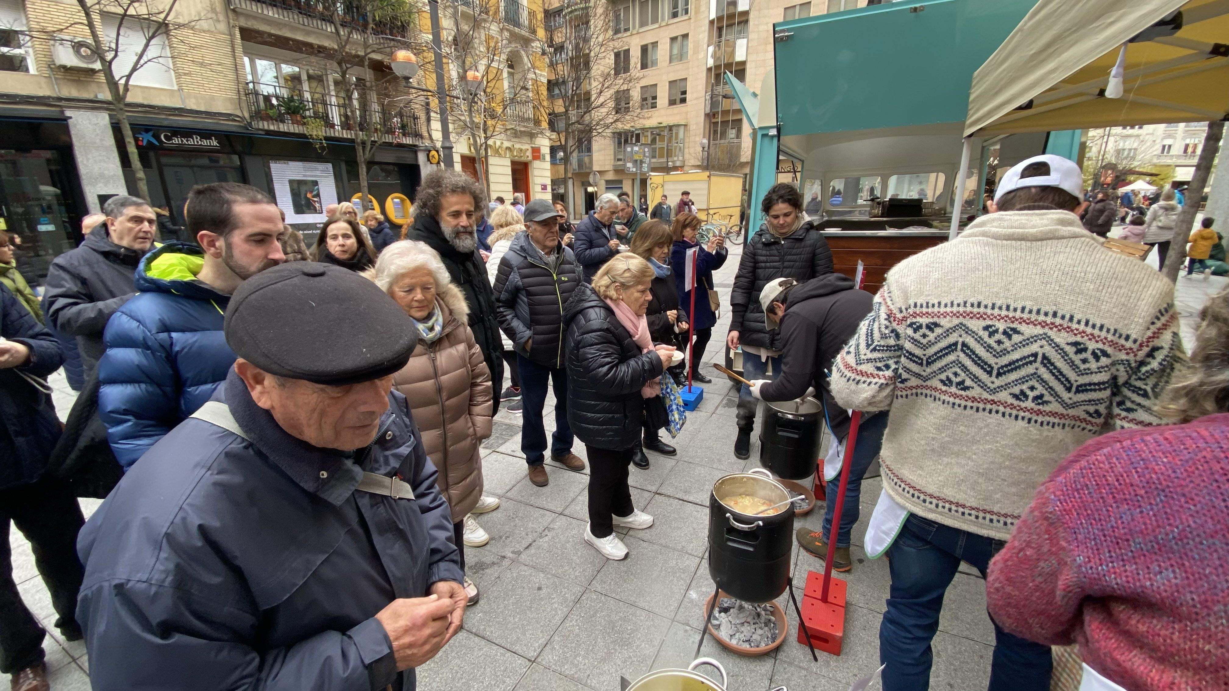 Degustación popular en Huesca