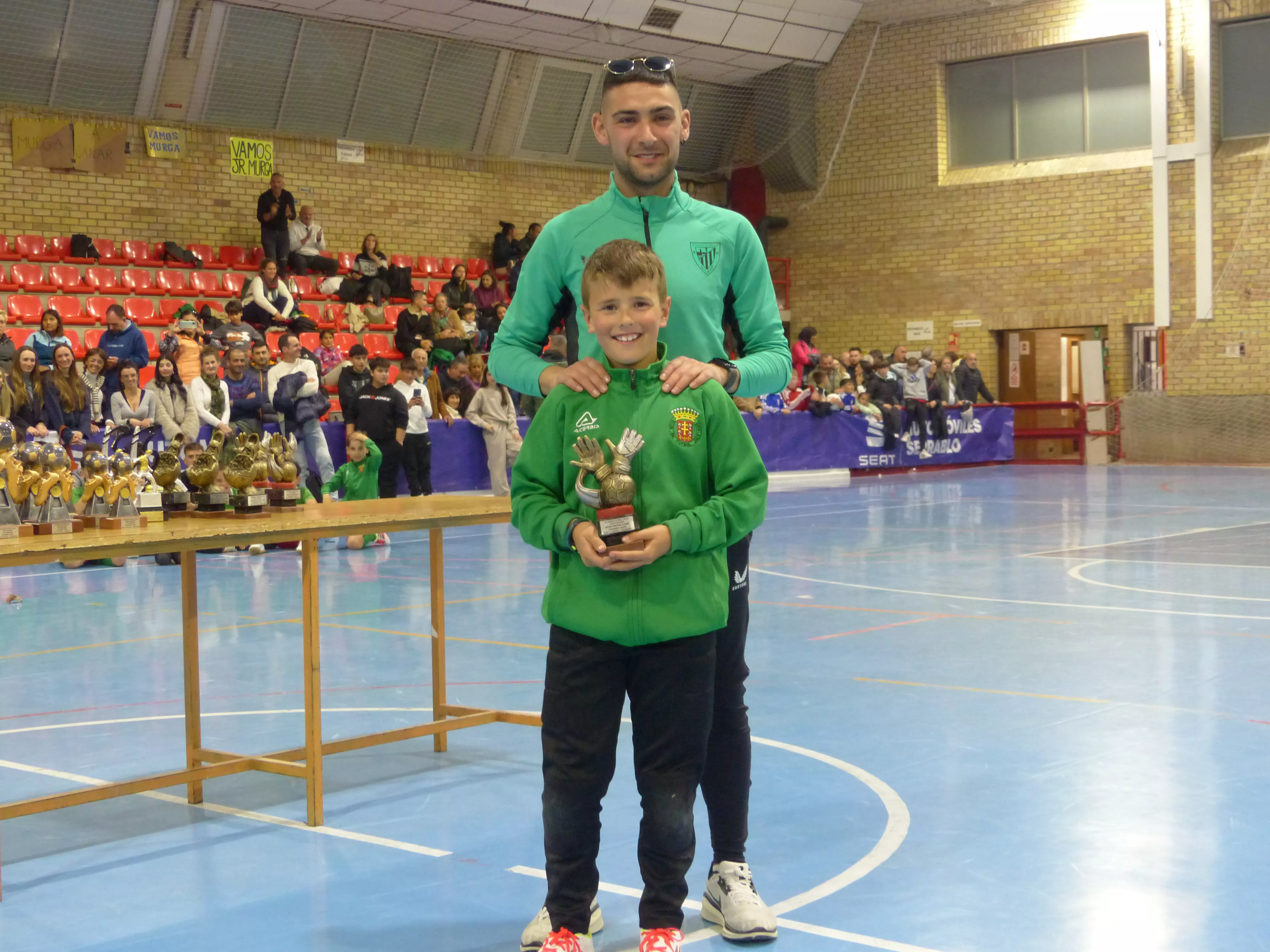Izan Brun (Jacetano), portero alevín. Foto Andrés Alcaraz
