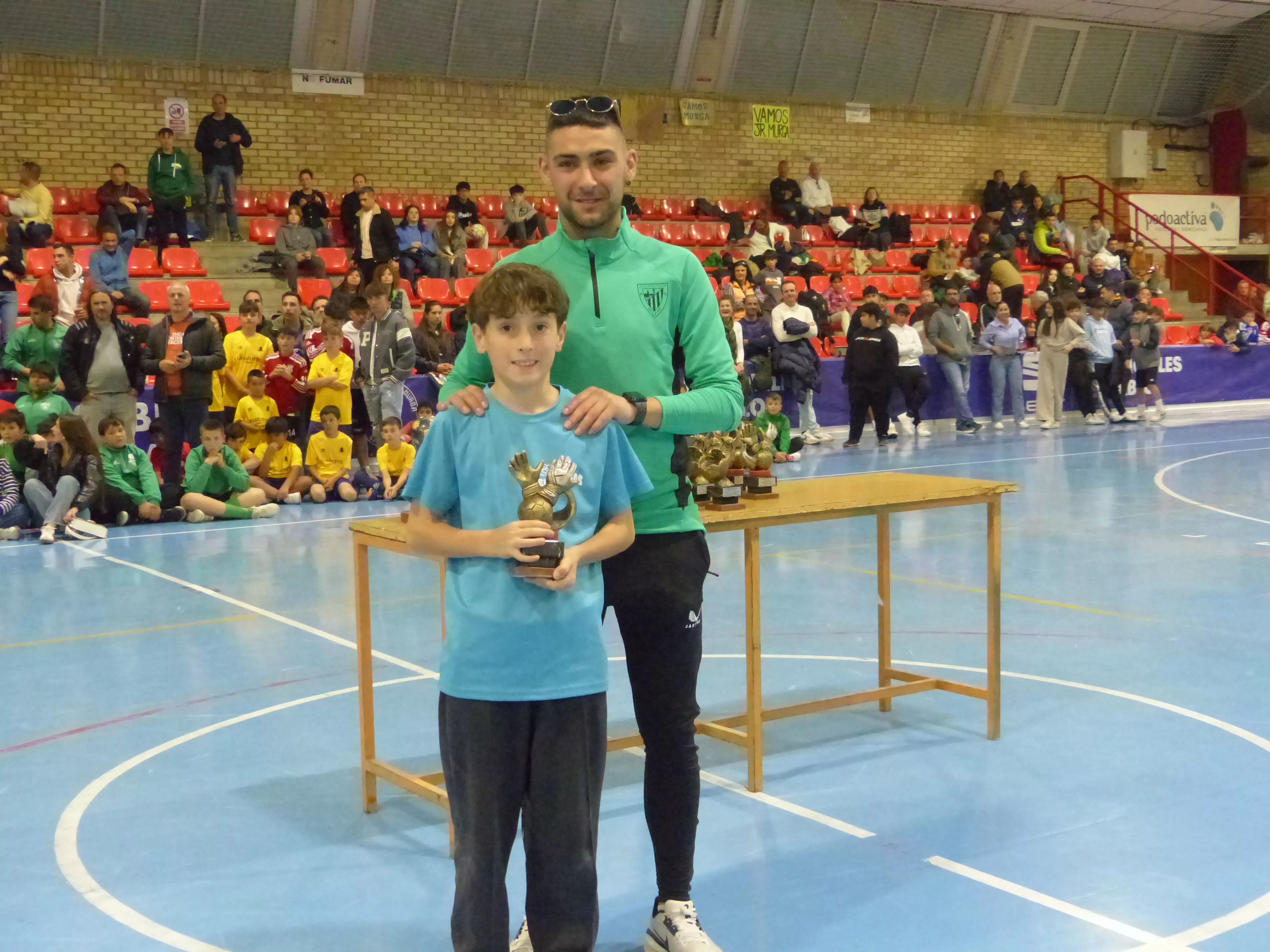 Alex Cebolla (Los Lentejitas), portero benjamín. Foto Andrés Alcaraz