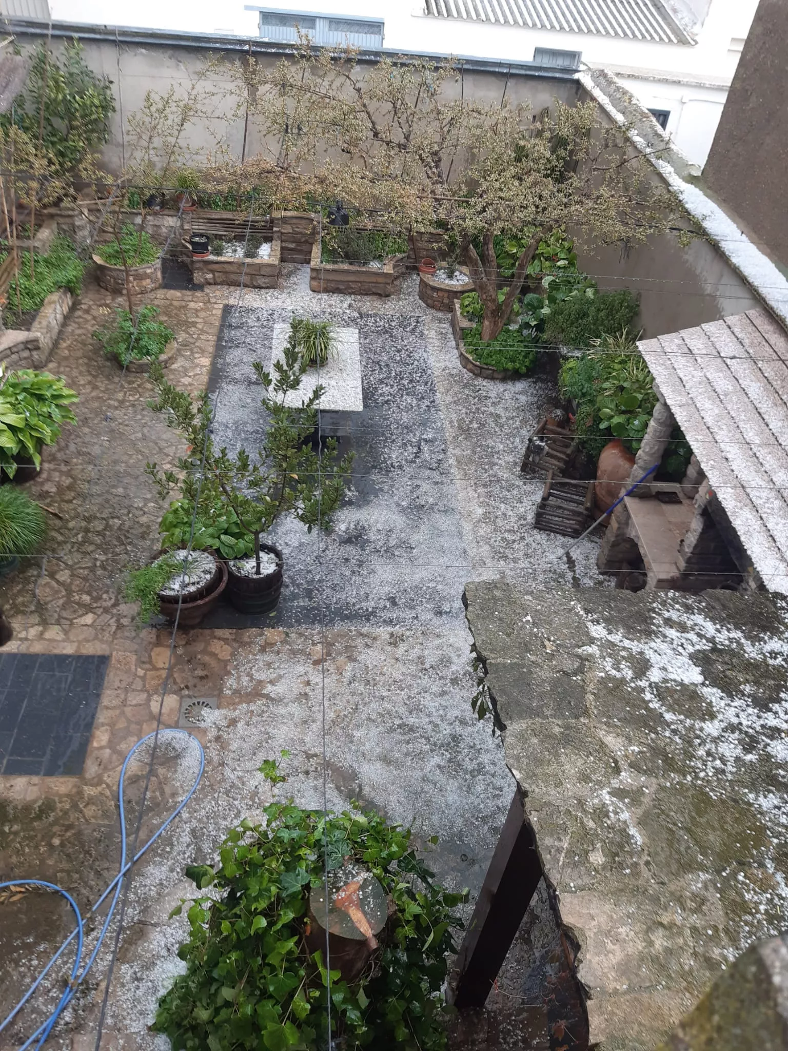 Granizo en Almudévar.