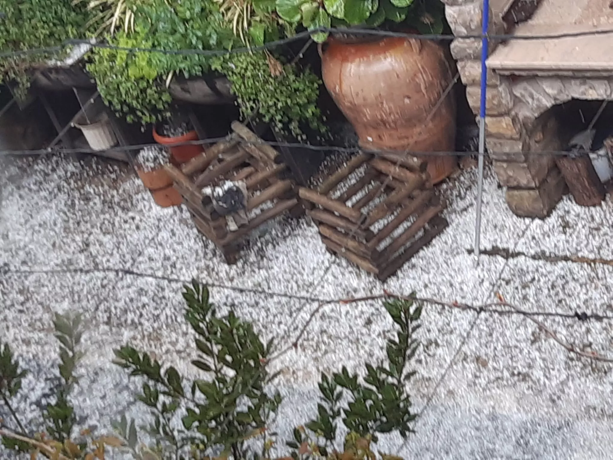 Granizo en Almudévar.