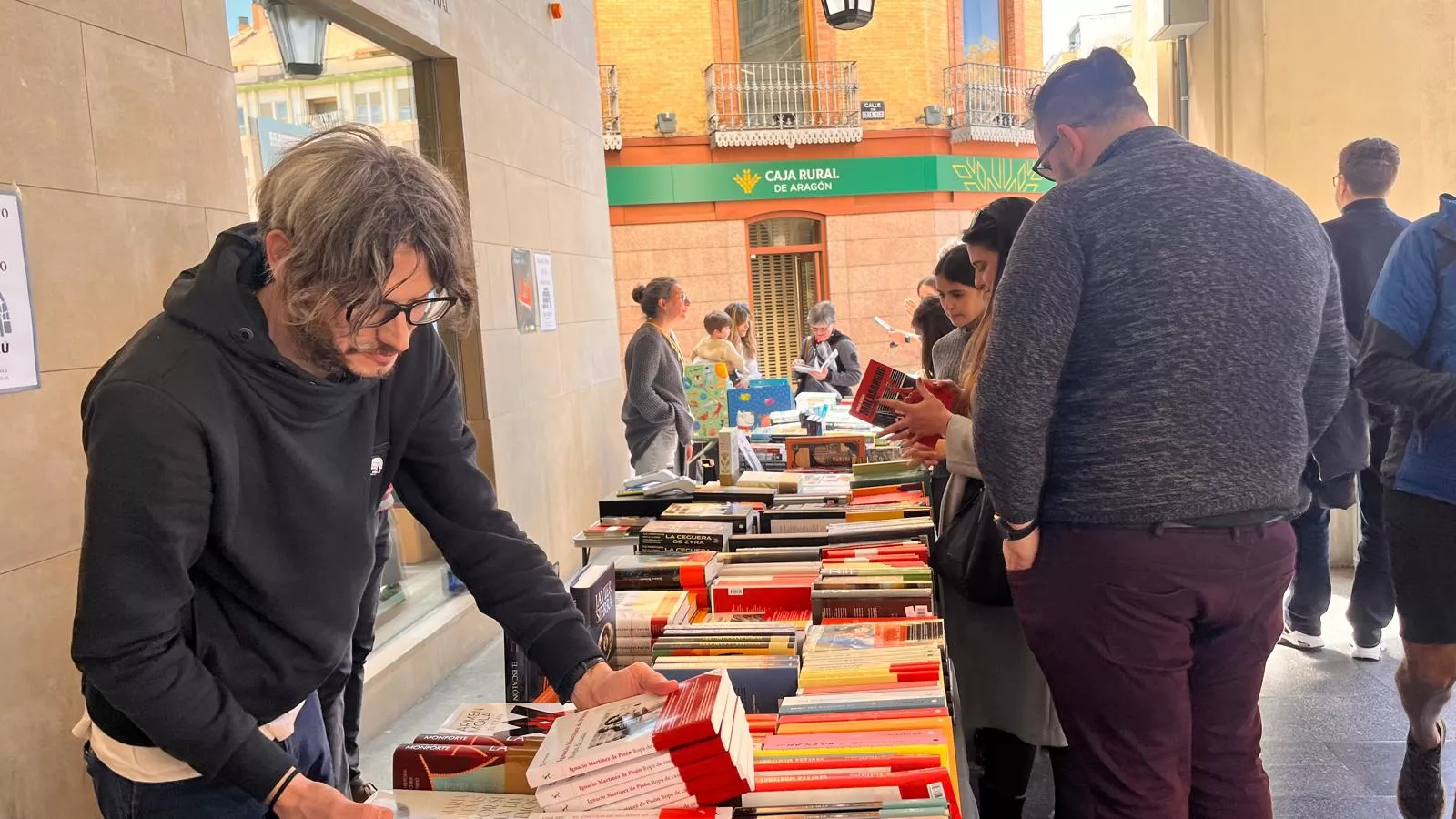 Celebración en Huesca del Día del Libro. Foto Mercedes Manterola