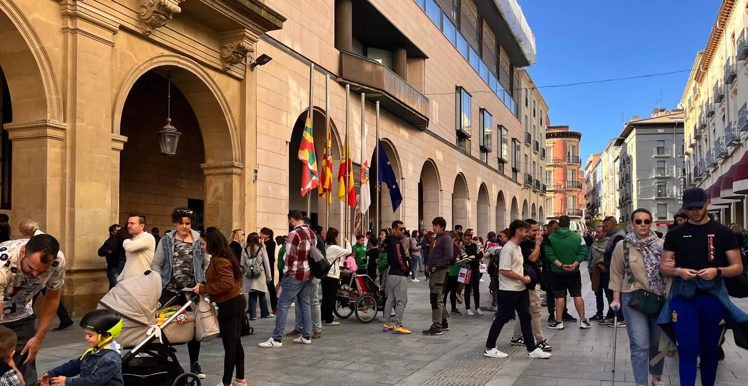Celebración en Huesca del Día del Libro. Foto Mercedes Manterola