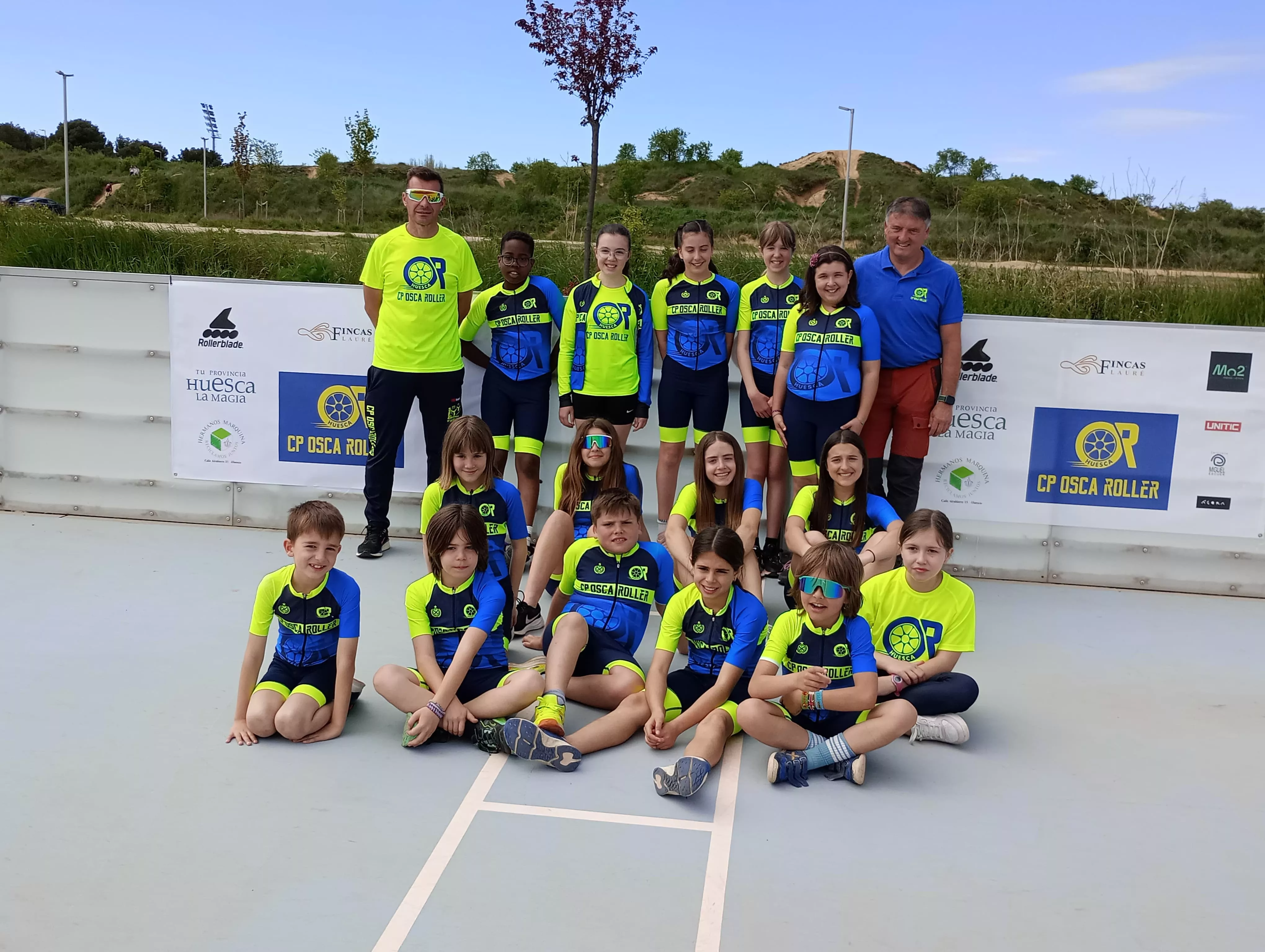 Patinadores de Osca Roller en la jornada de San Jorge.